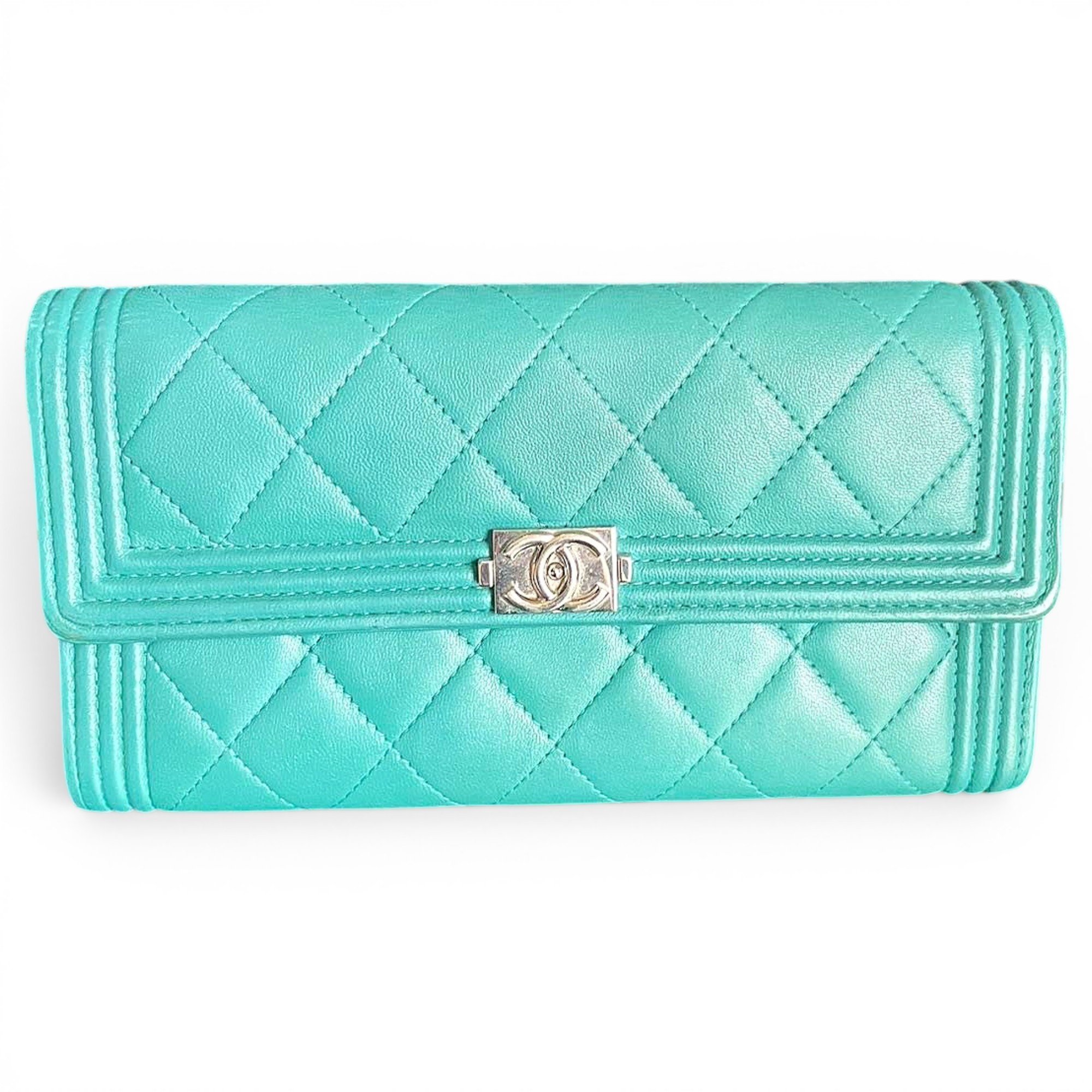 Leather clutch bag