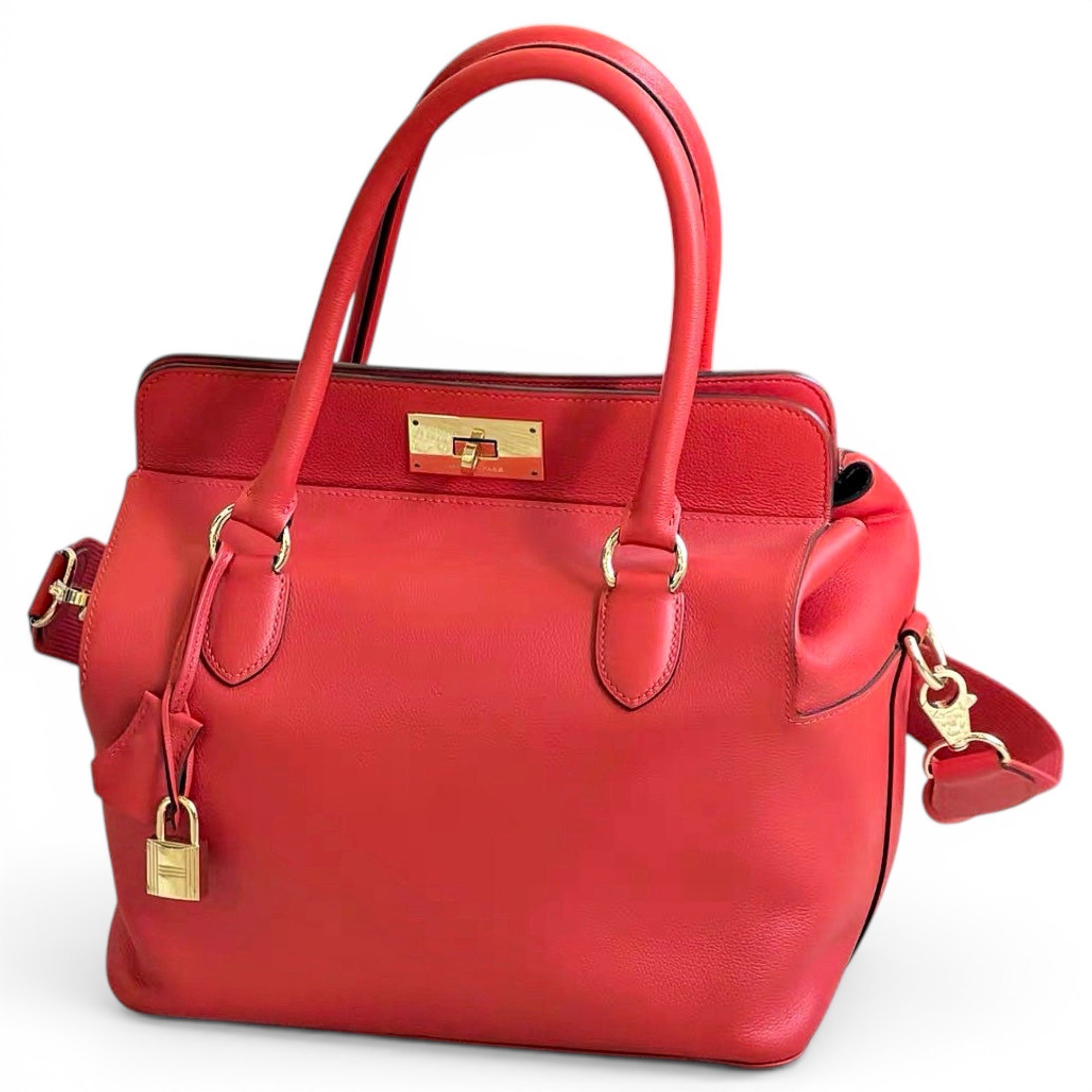 Toolbox leather handbag