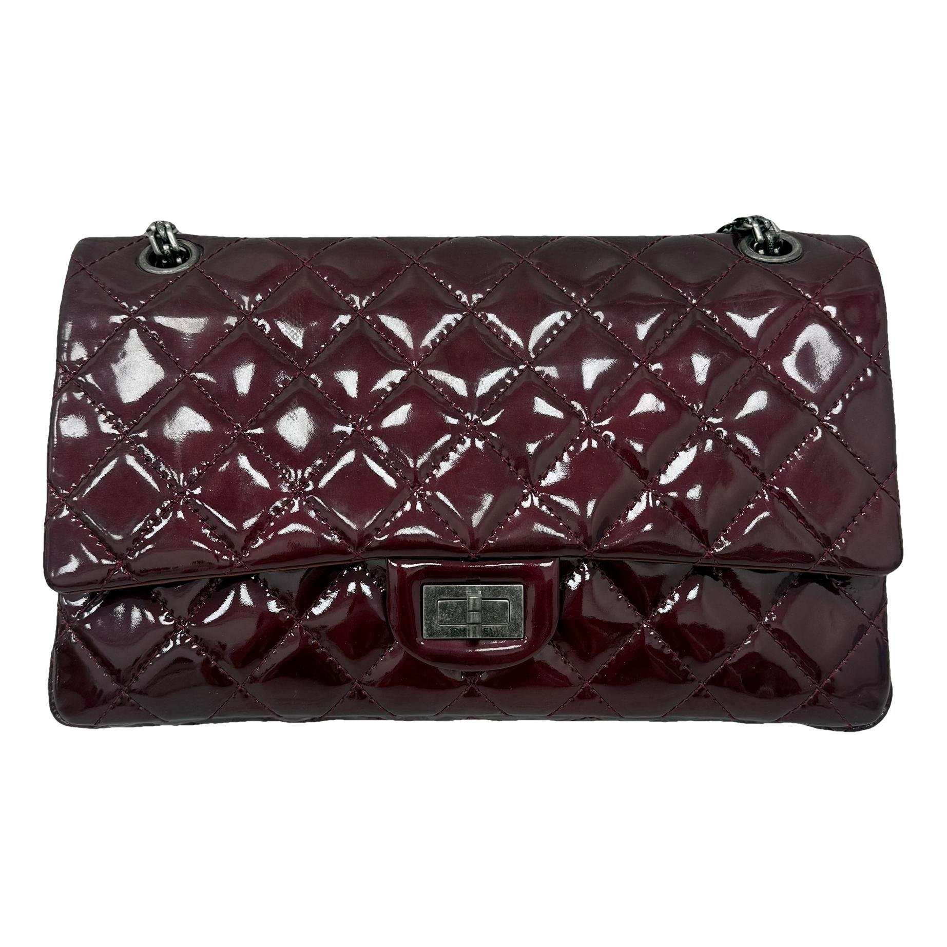 2.55 patent leather handbag