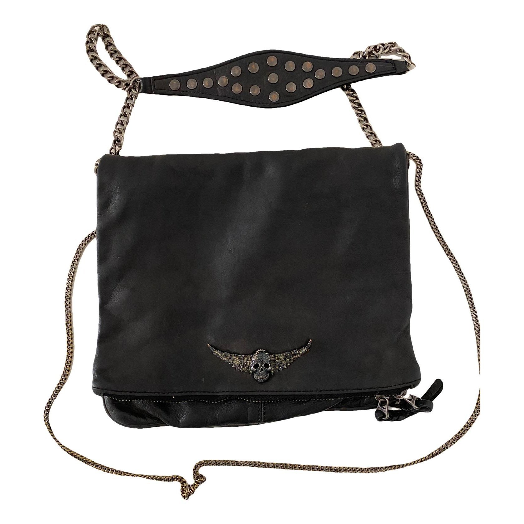 Rock leather crossbody bag