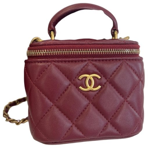 Vanity leather handbag