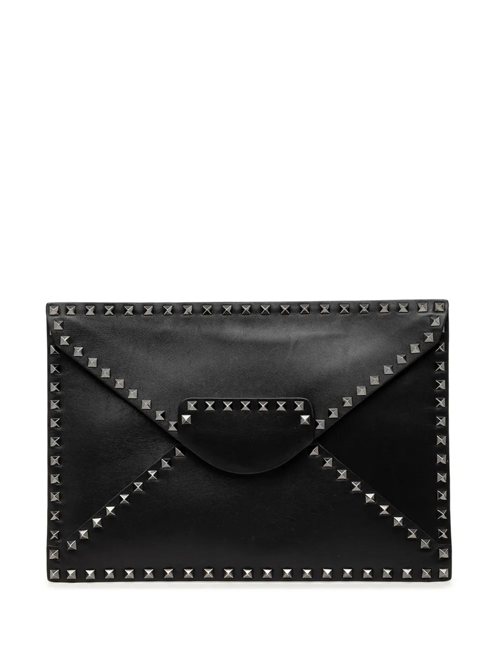 2000-2017 Leather Rockstud Untitled Envelope clutch bag
