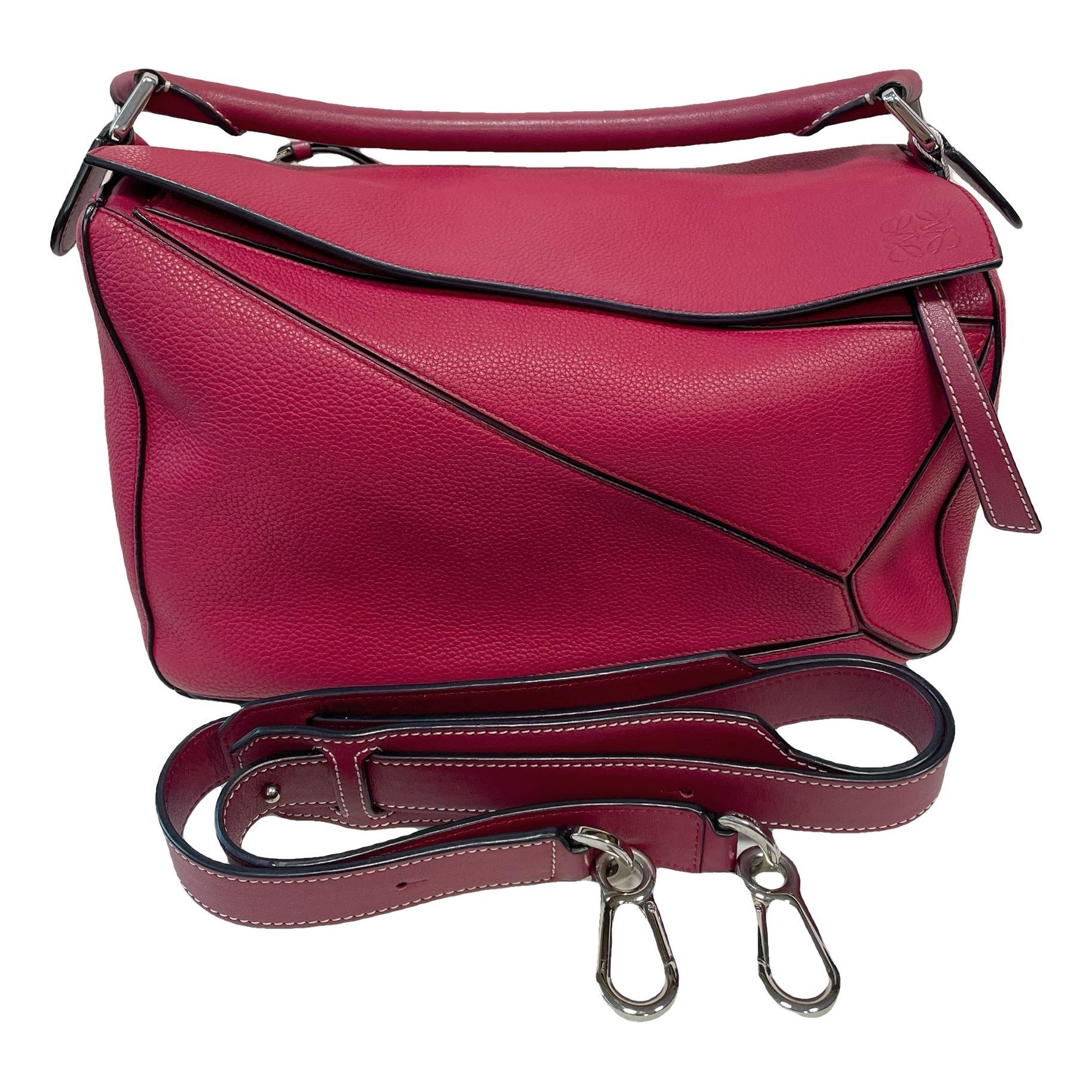 Puzzle leather handbag