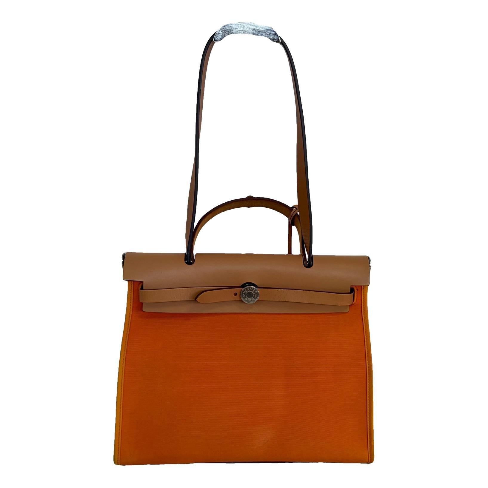 Hermes Herbag leather handbag