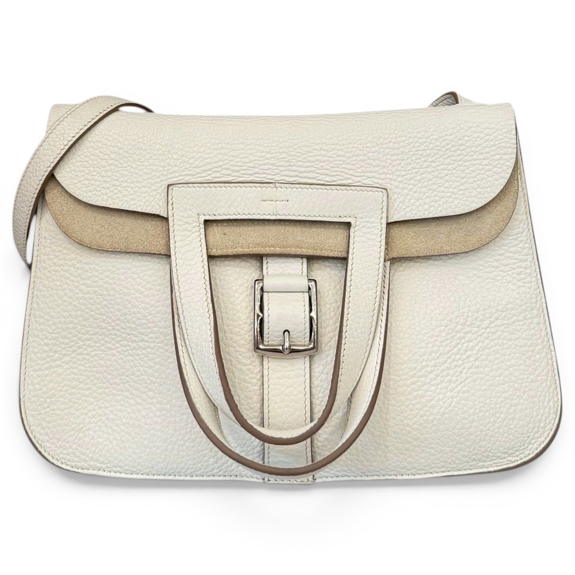 Hermes Halzan 31 Handbag White