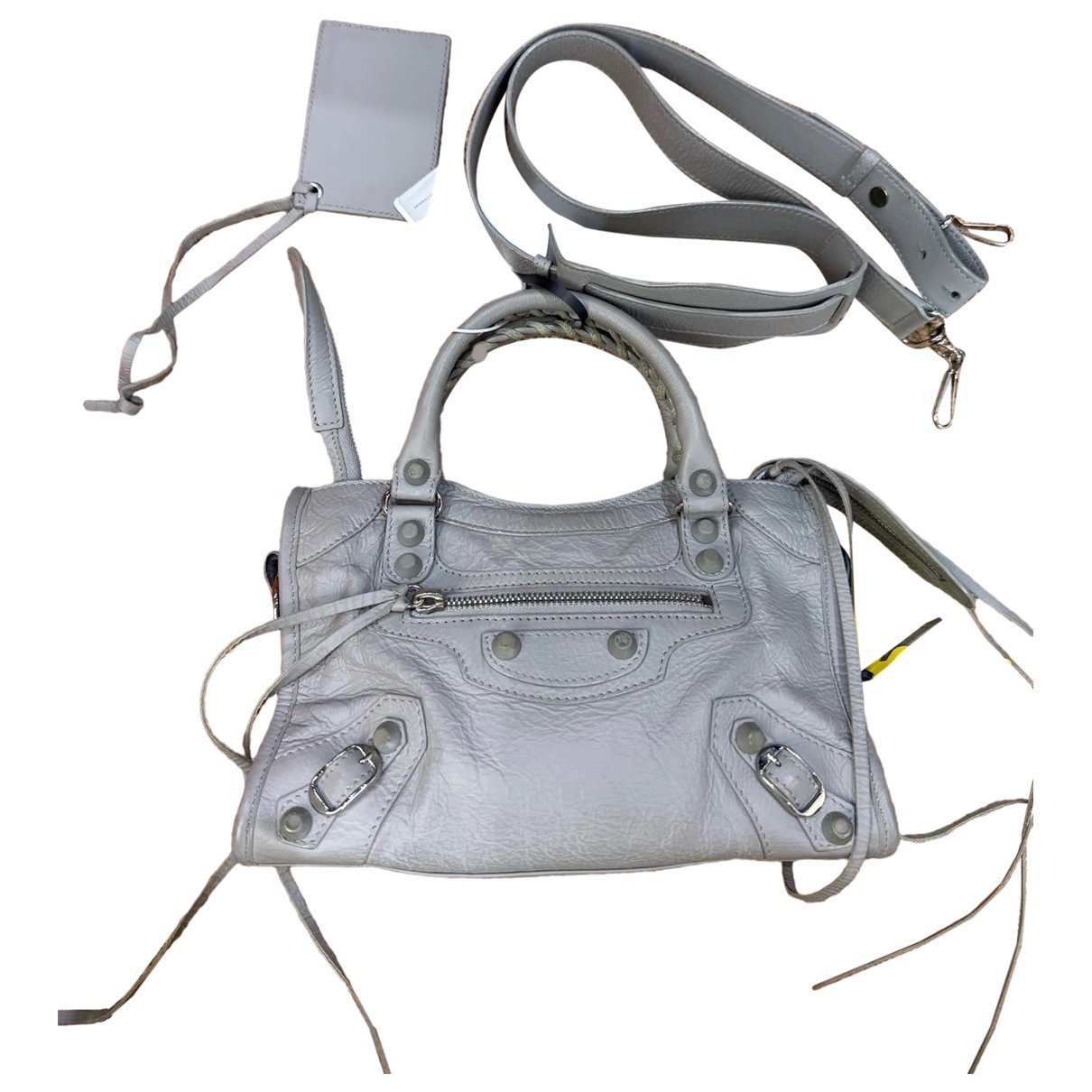 City leather handbag