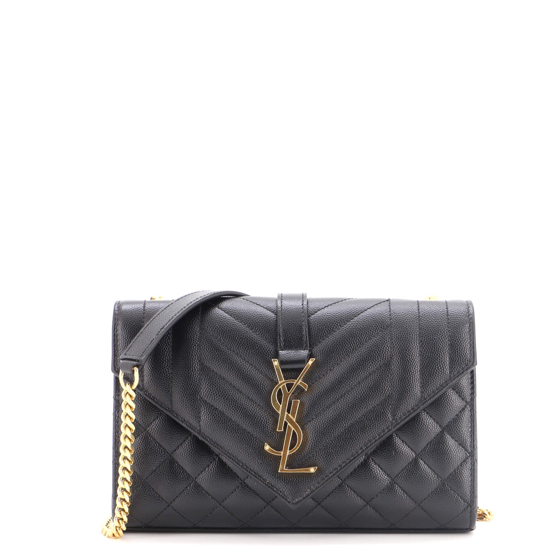 Classic Monogram Envelope Satchel Mixed Matelasse Leather Small