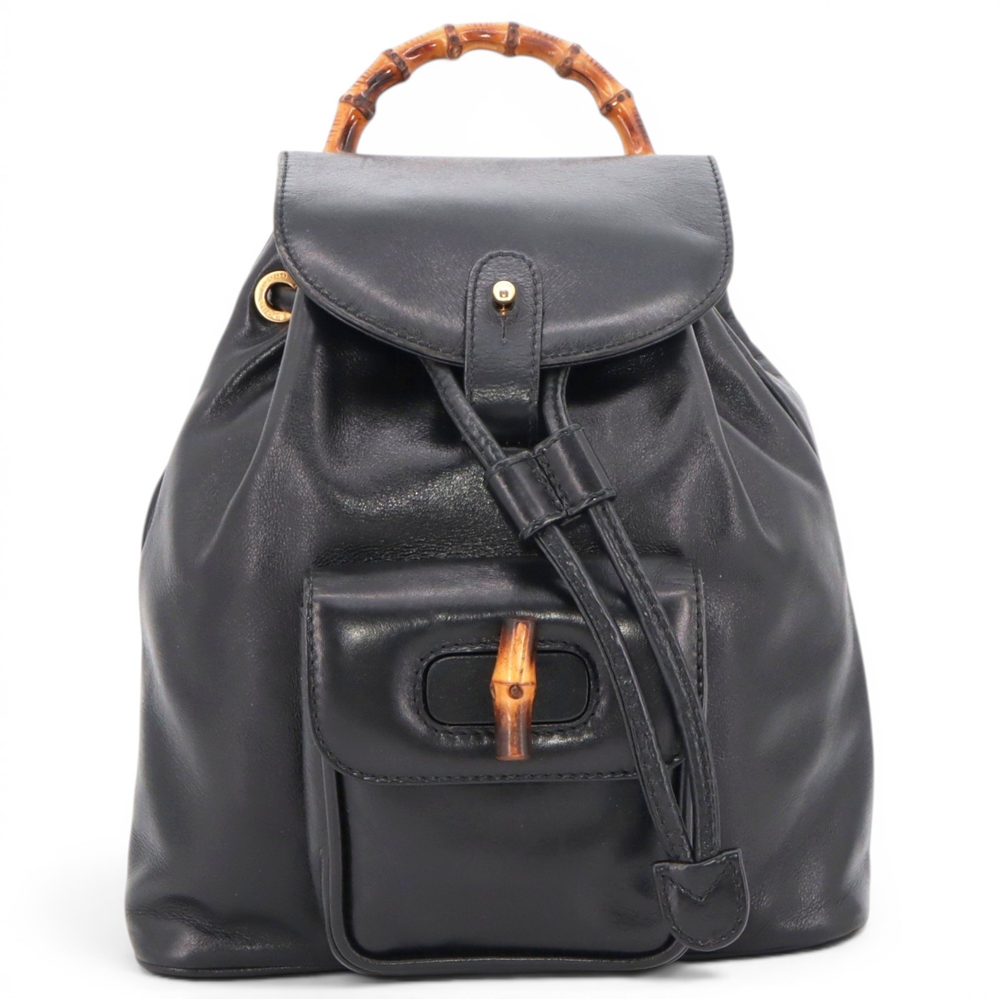 Bamboo Tassel Oval pony-style calfskin backpack