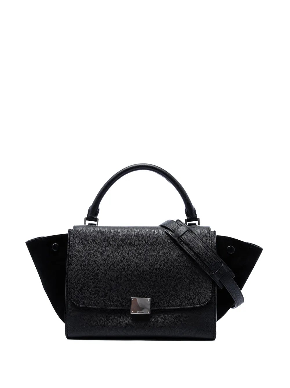 2015 Small Drummed Calfskin and Suede Trapeze satchel