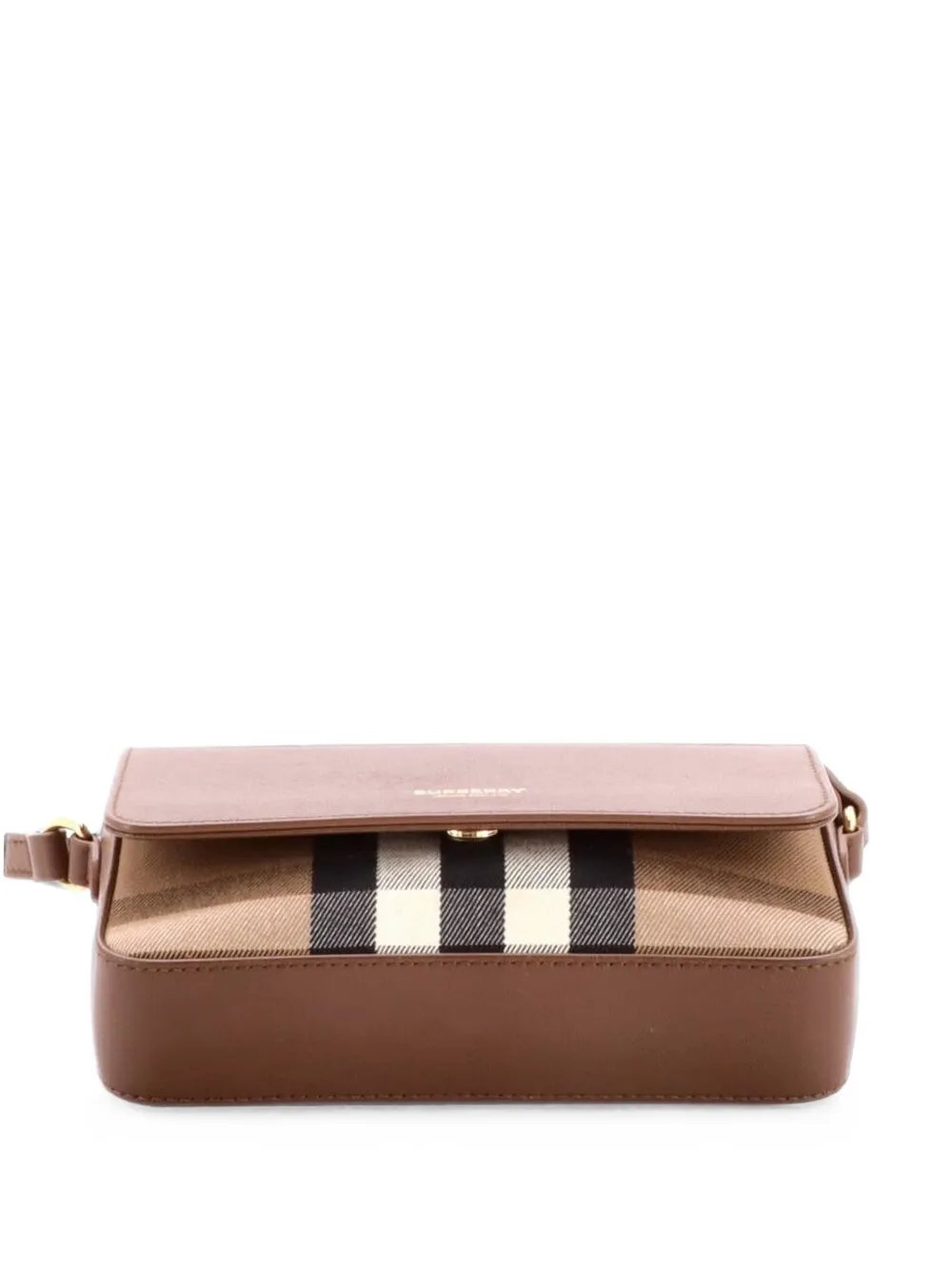 New Hampshire House Check Canvas and Leather Small shoulder bag