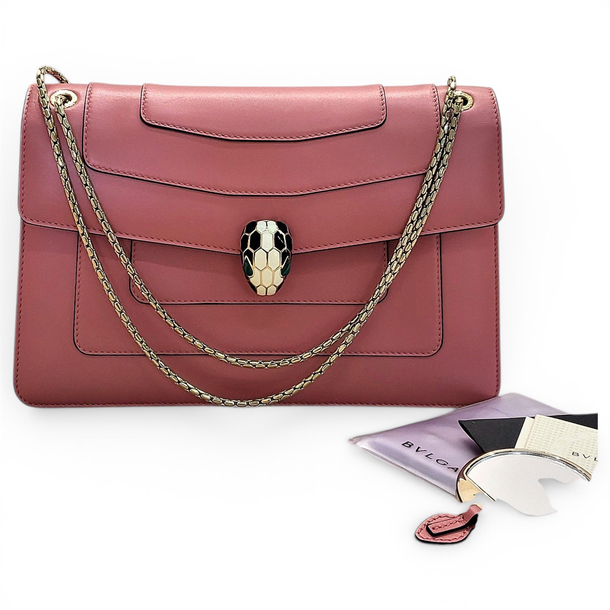 Serpenti leather handbag