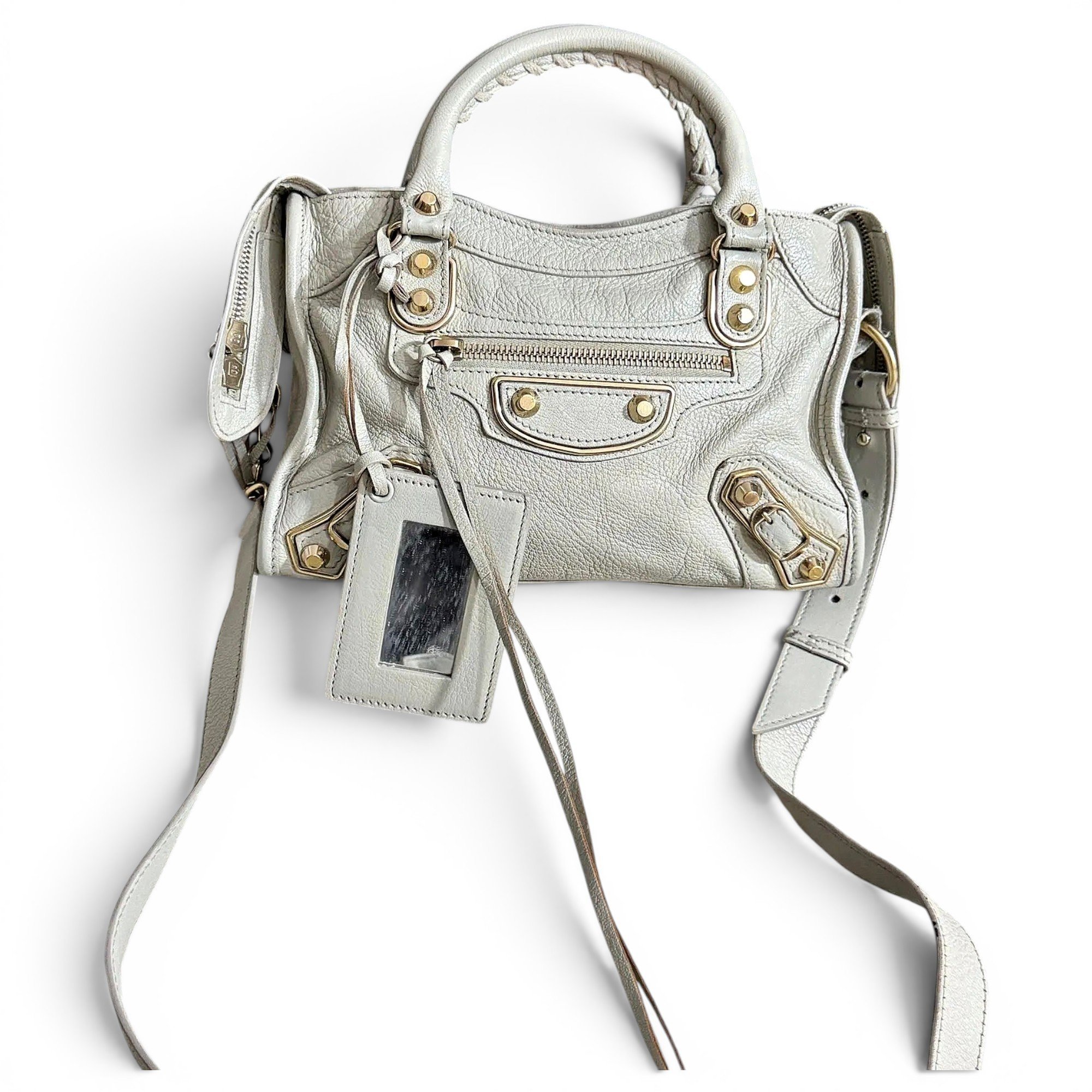 Balenciaga Classic Metalic leather handbag