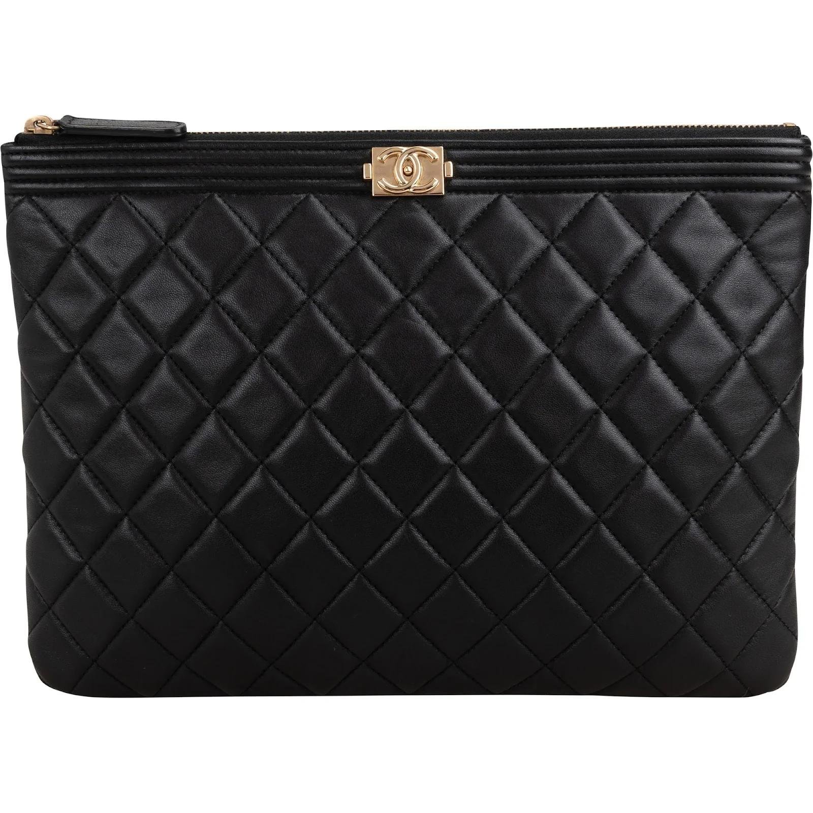 Boy leather clutch bag
