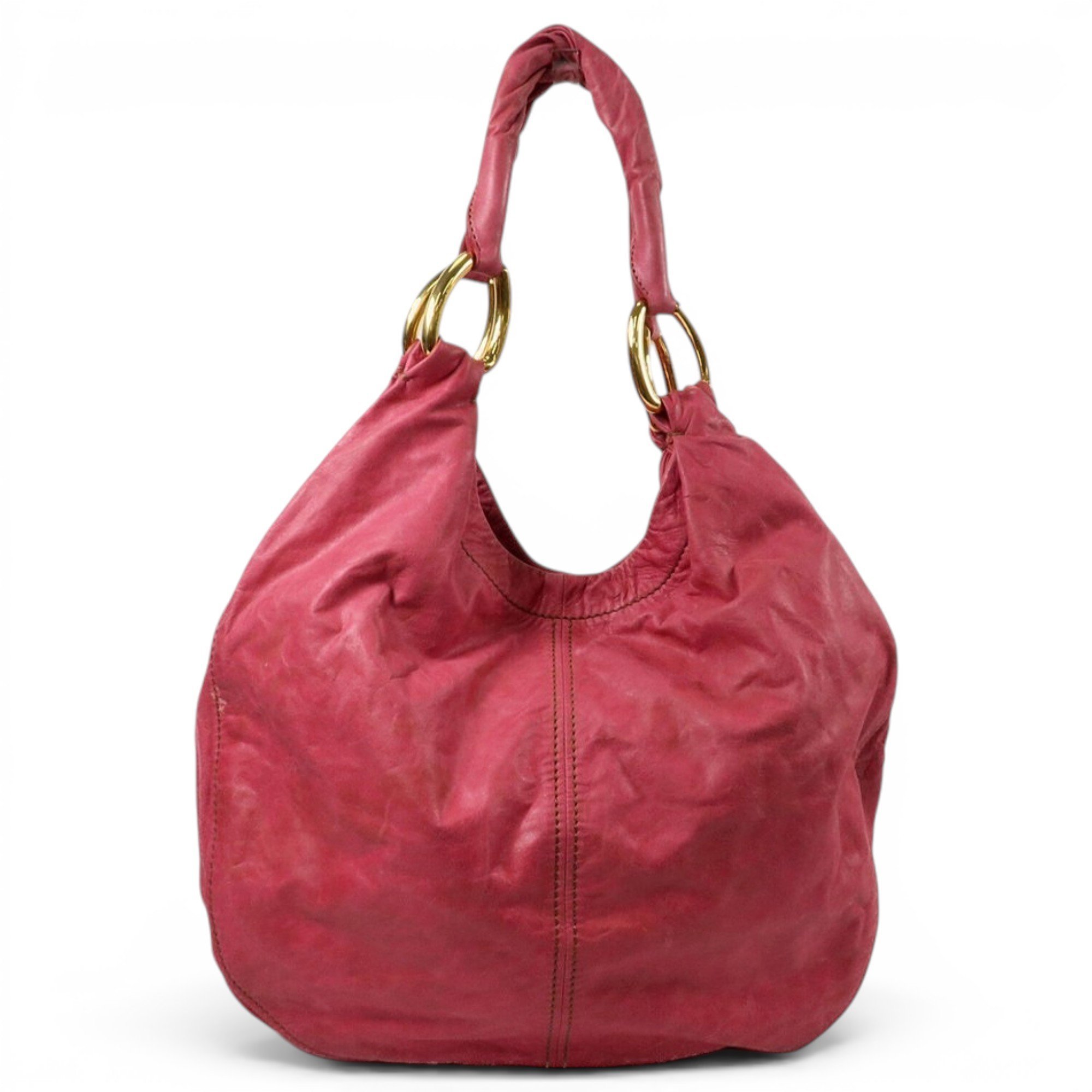 Coffer leather handbag
