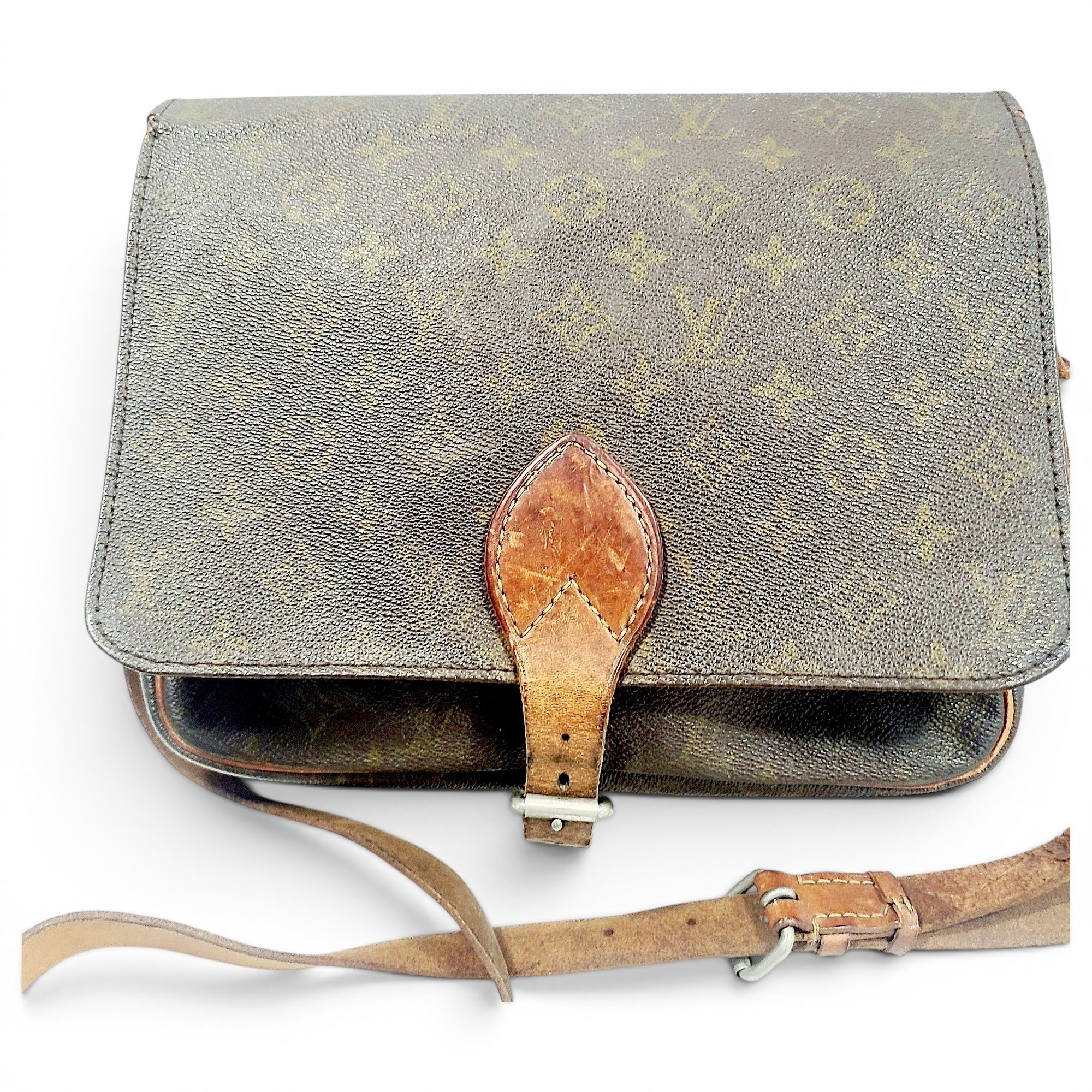 Cartouchière leather crossbody bag