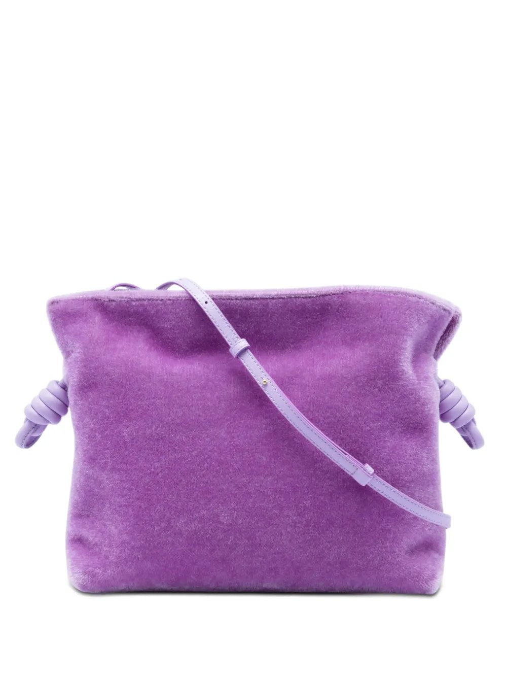 2021 Medium Mohair Flamenco Knot Clutch crossbody bag