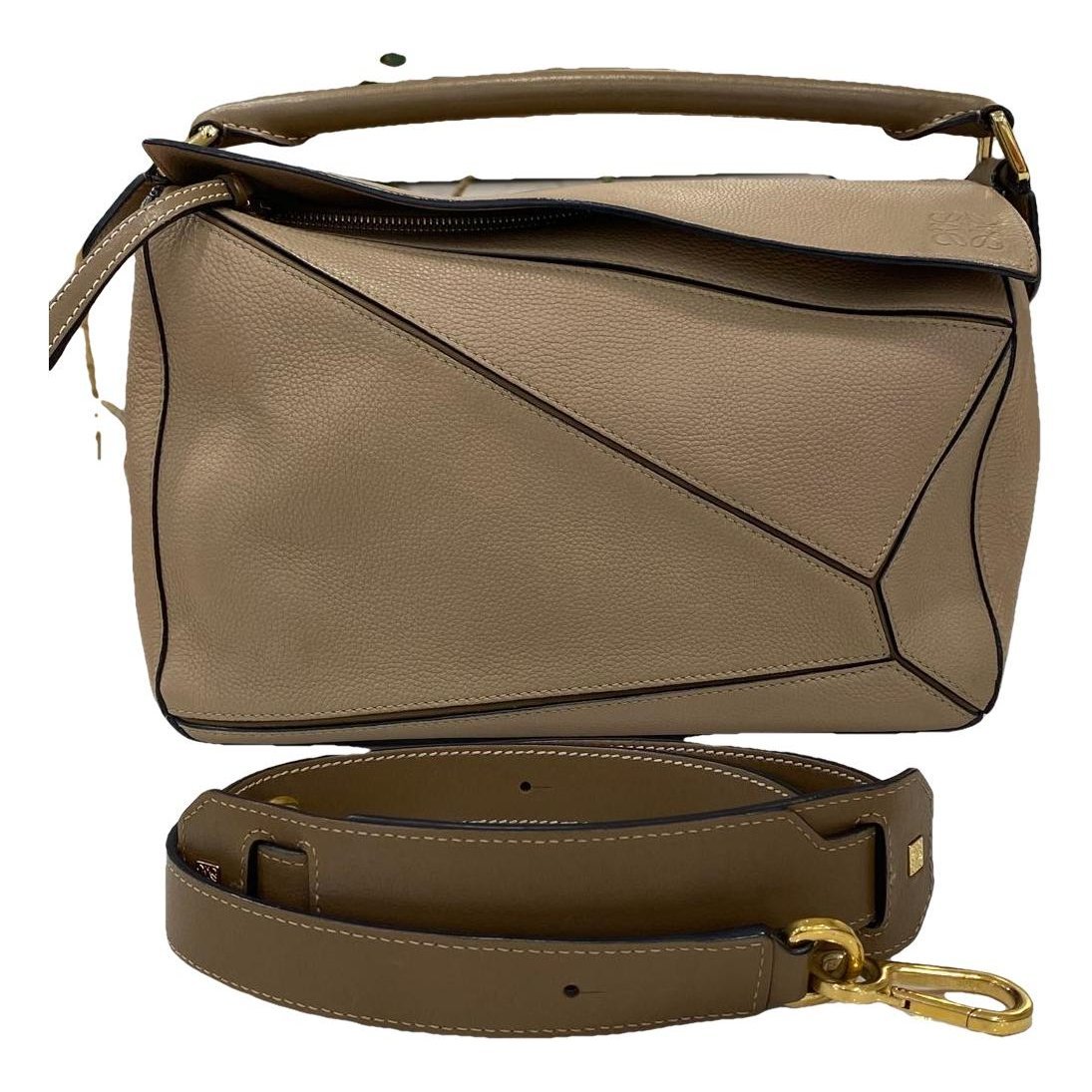 Puzzle leather handbag