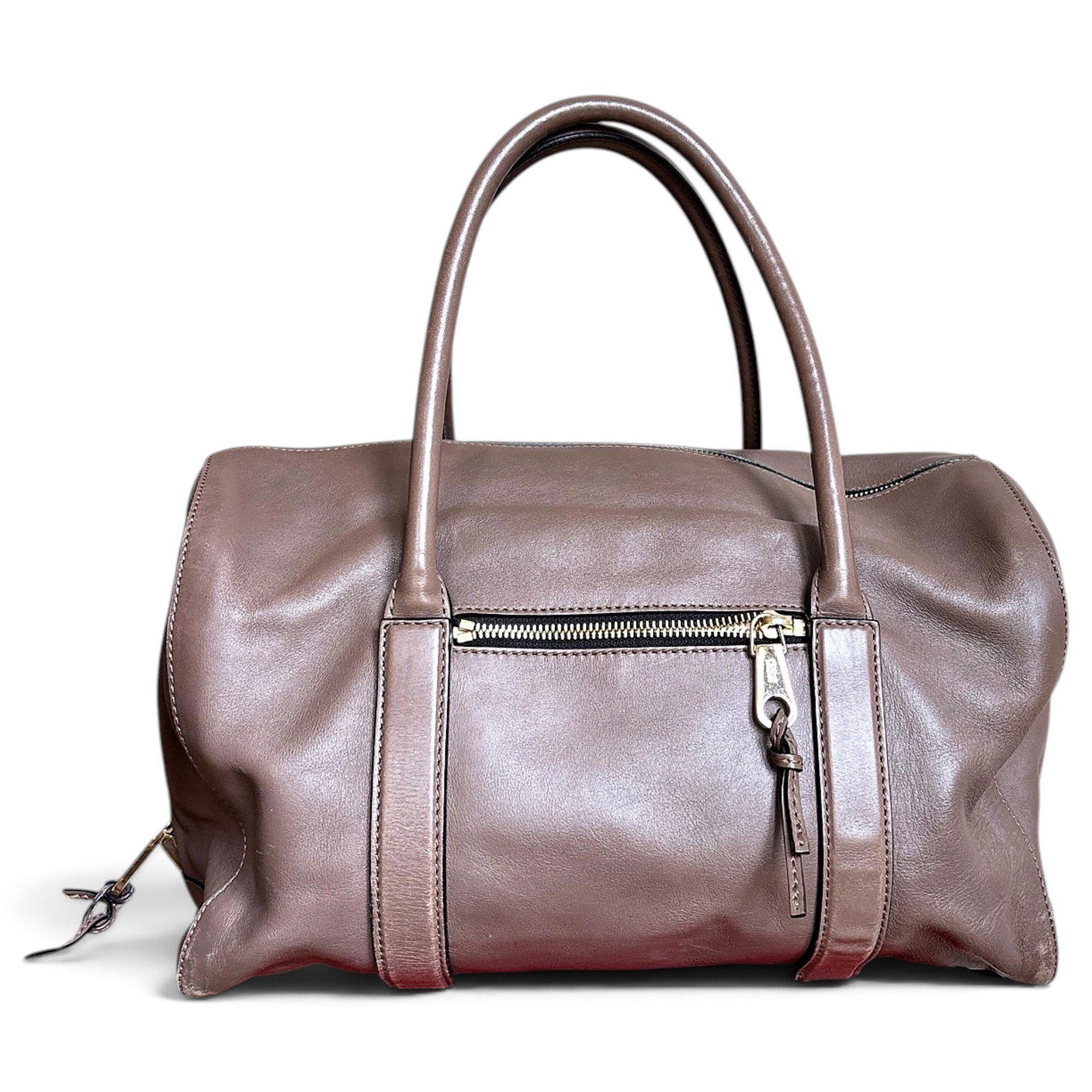 Baylee leather bowling bag