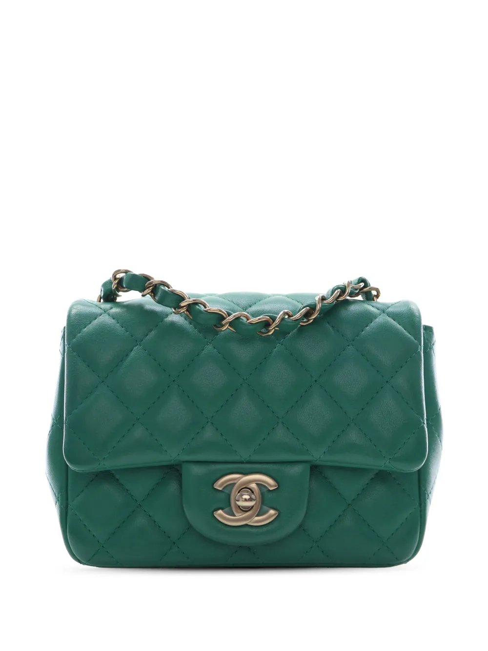 2021-2026 Mini Square Classic Lambskin Single Flap crossbody bag