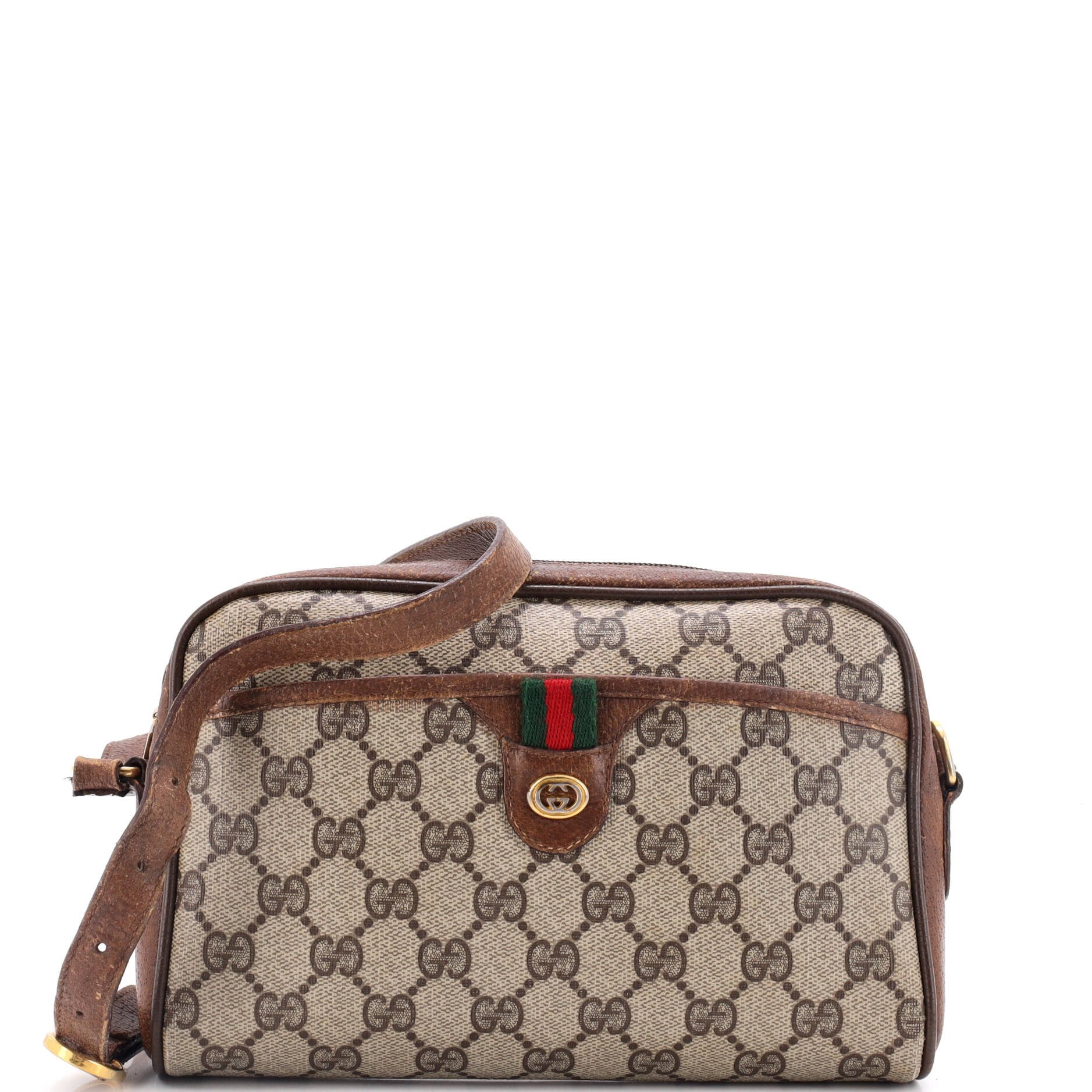 Vintage Web Crossbody Bag GG Coated Canvas Small