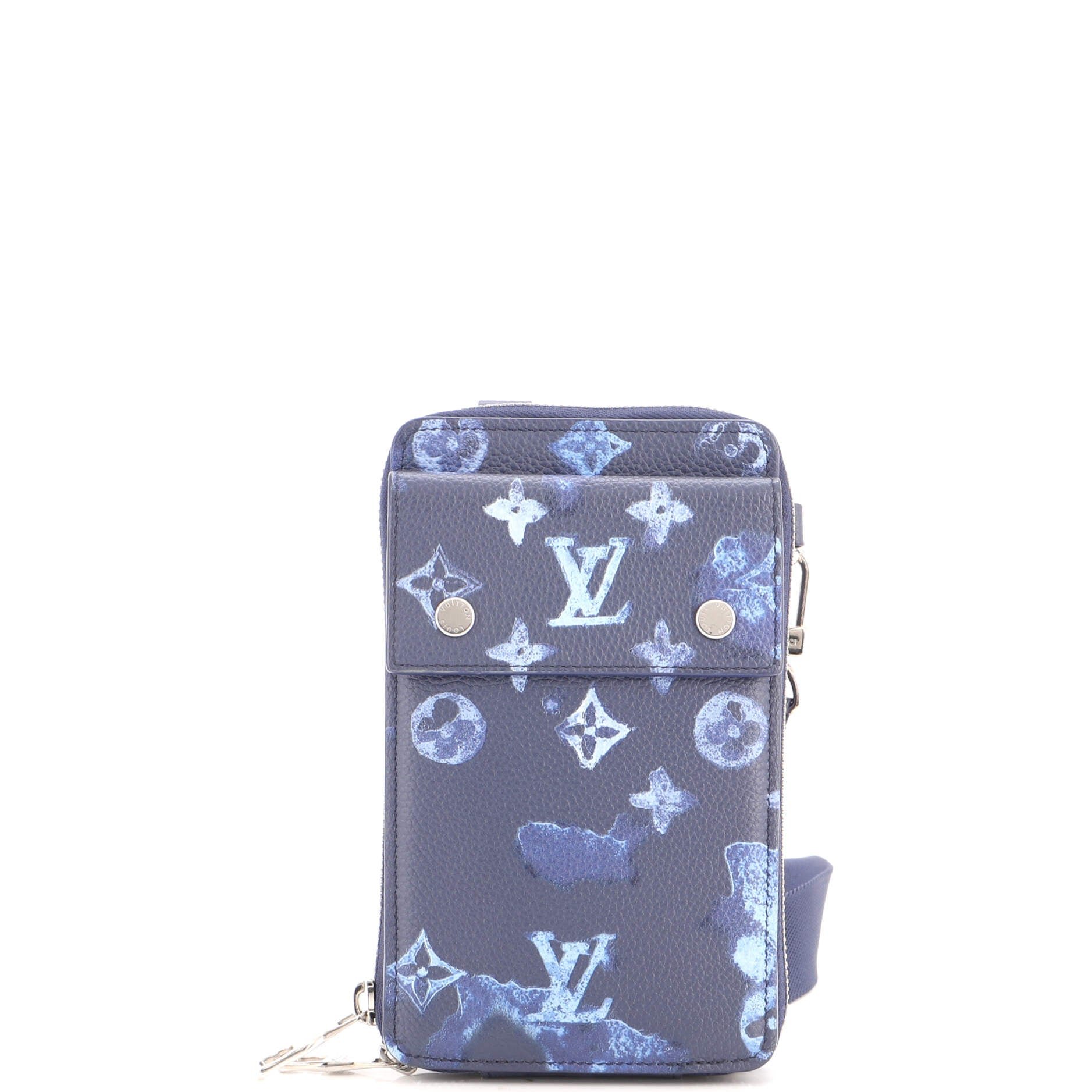 Phone Pouch Limited Edition Monogram Ink Watercolor Leather