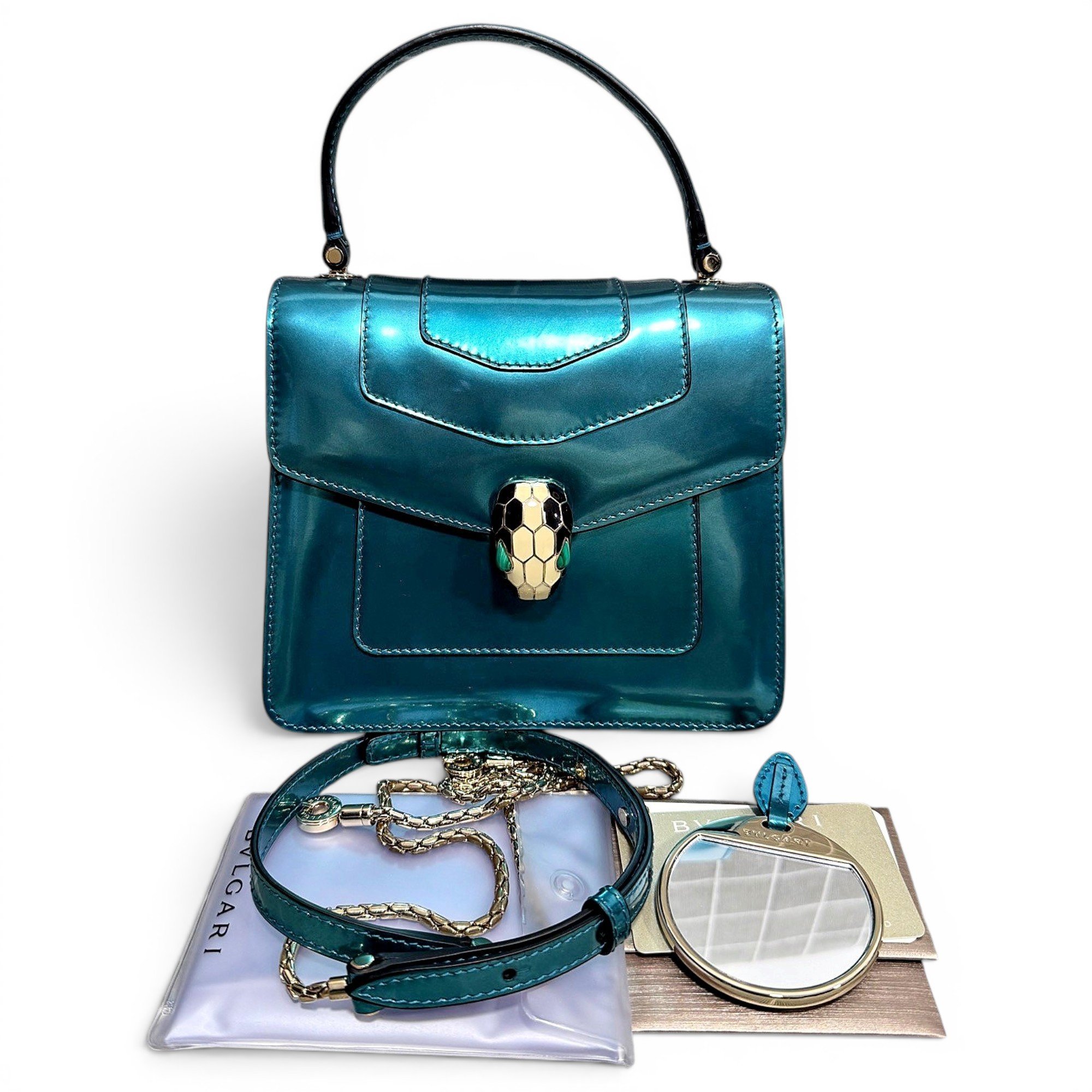 Serpenti leather handbag