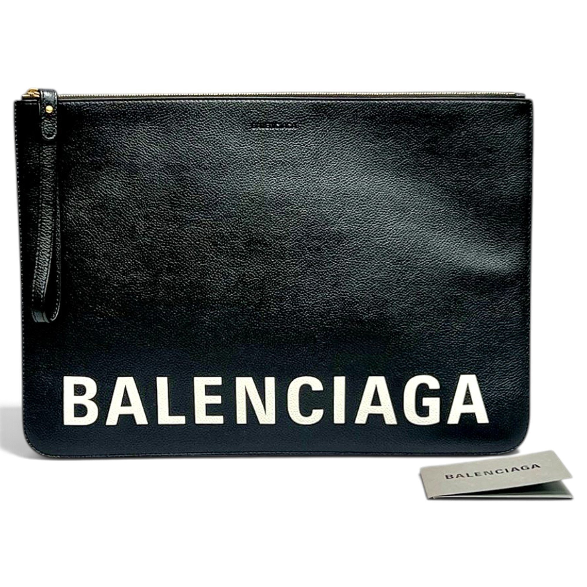 Leather clutch bag