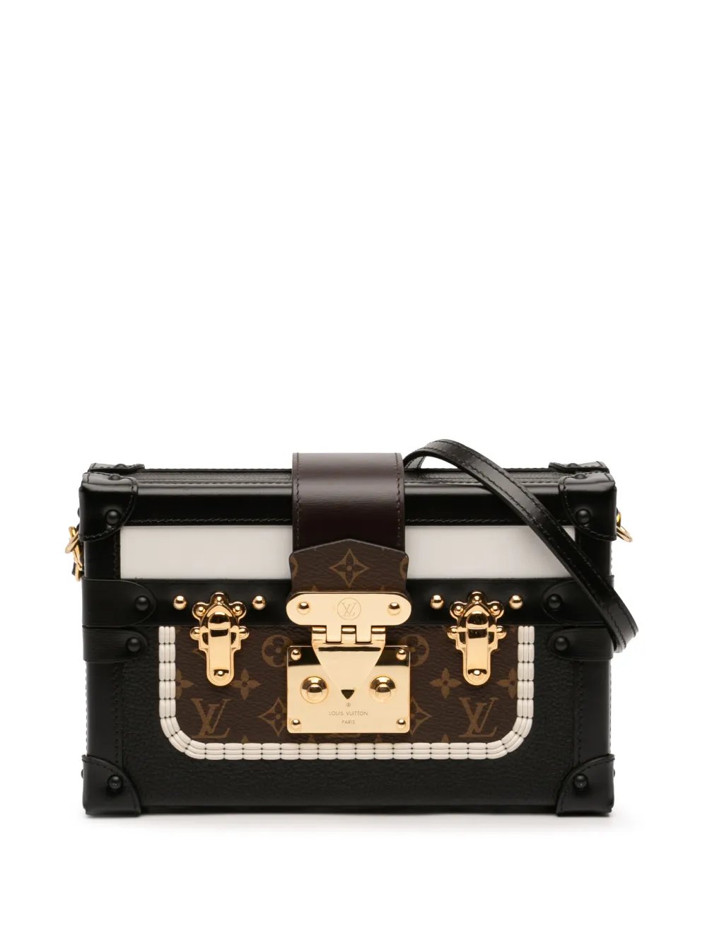 Louis Vuitton 2021-2026 Limited Edition Calfskin and Monogram Petite Malle crossbody bag