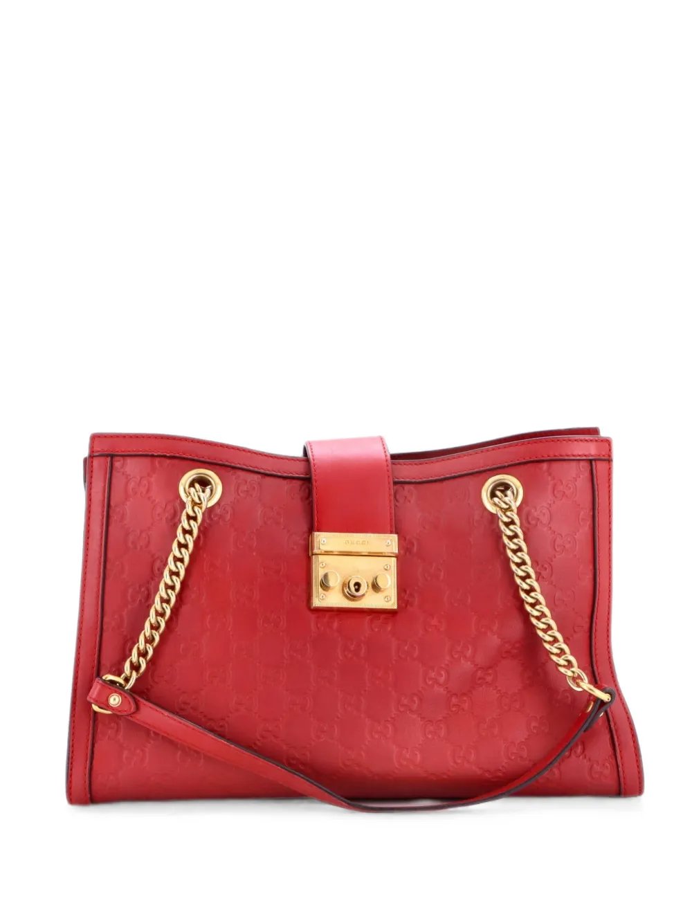 Padlock Chain Guccissima Leather Medium tote bag
