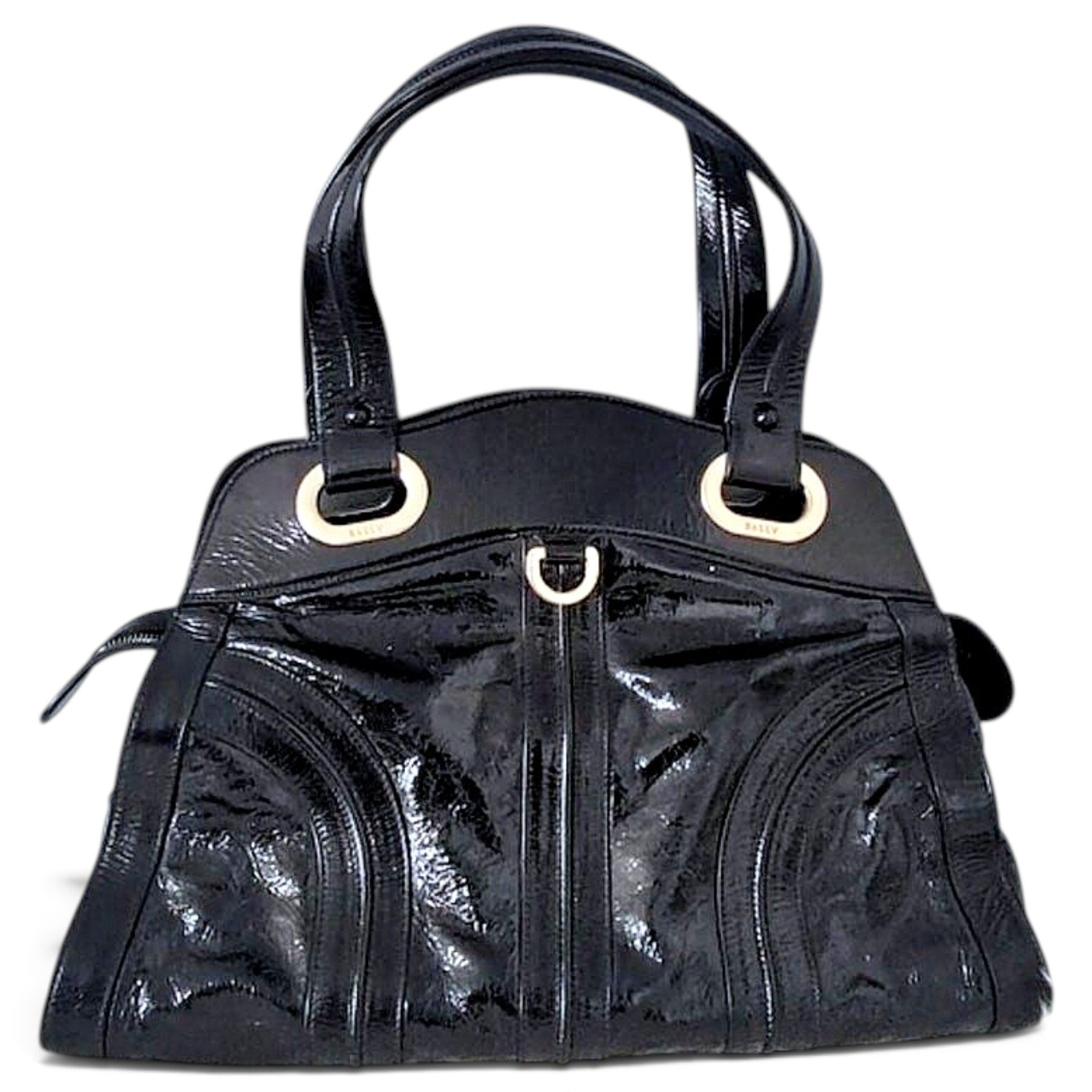 Patent leather handbag