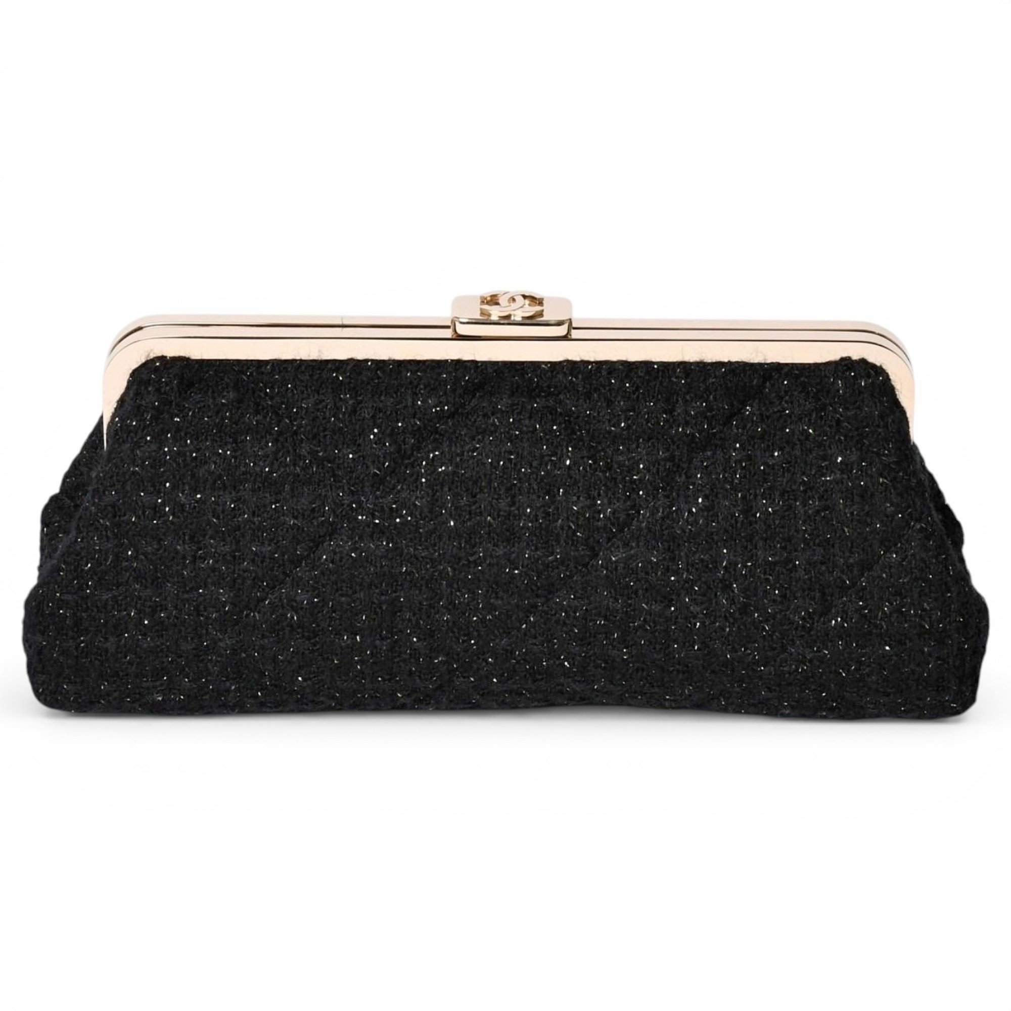 Tweed clutch bag