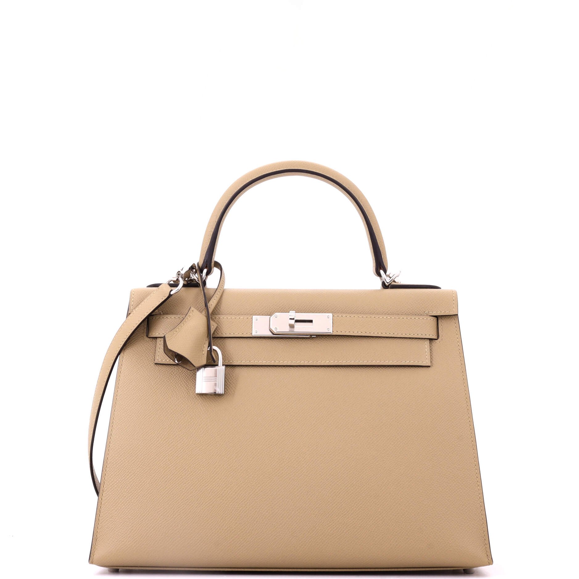Kelly Handbag Poussiere Epsom with Palladium Hardware 28