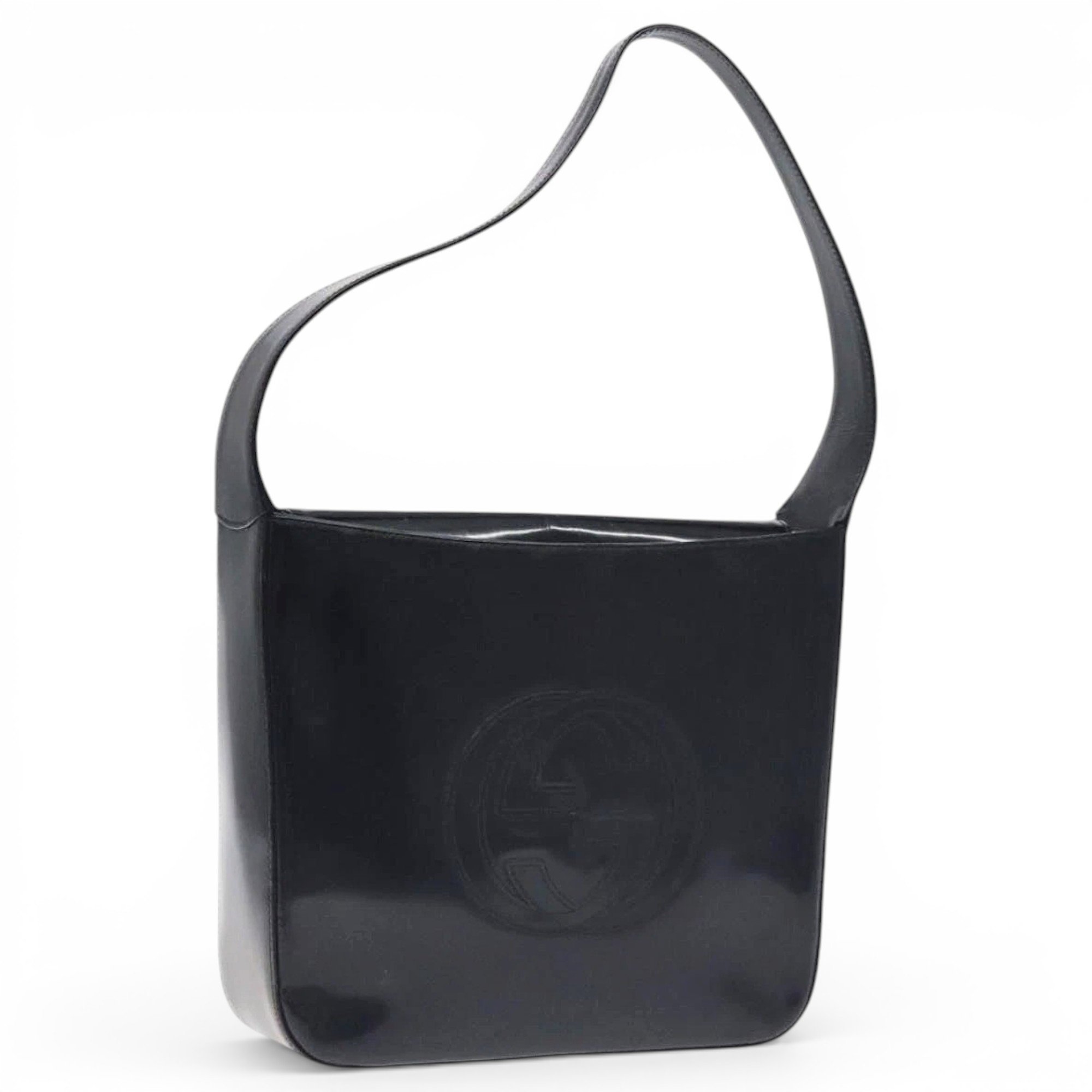 Patent leather handbag