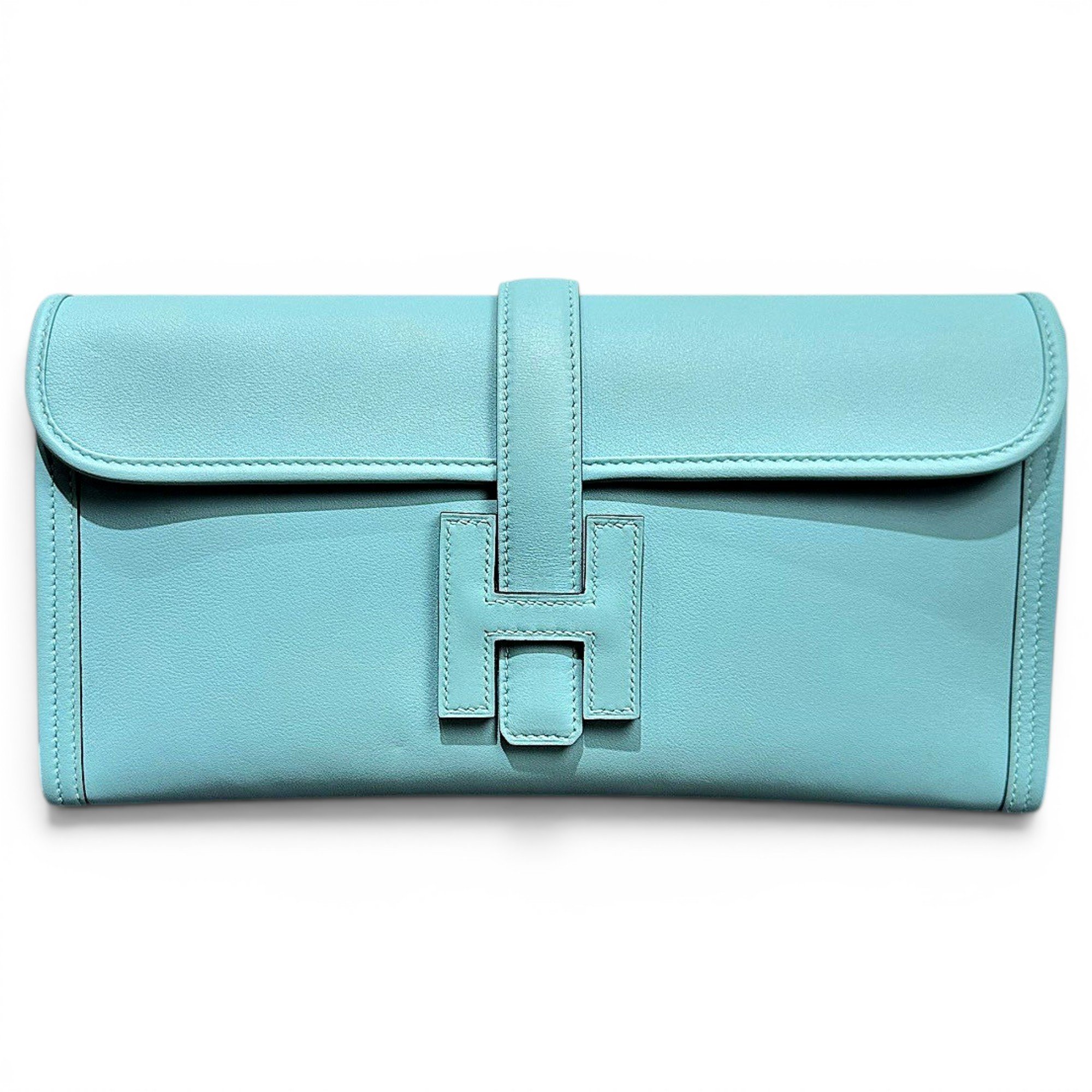 Jige leather clutch bag