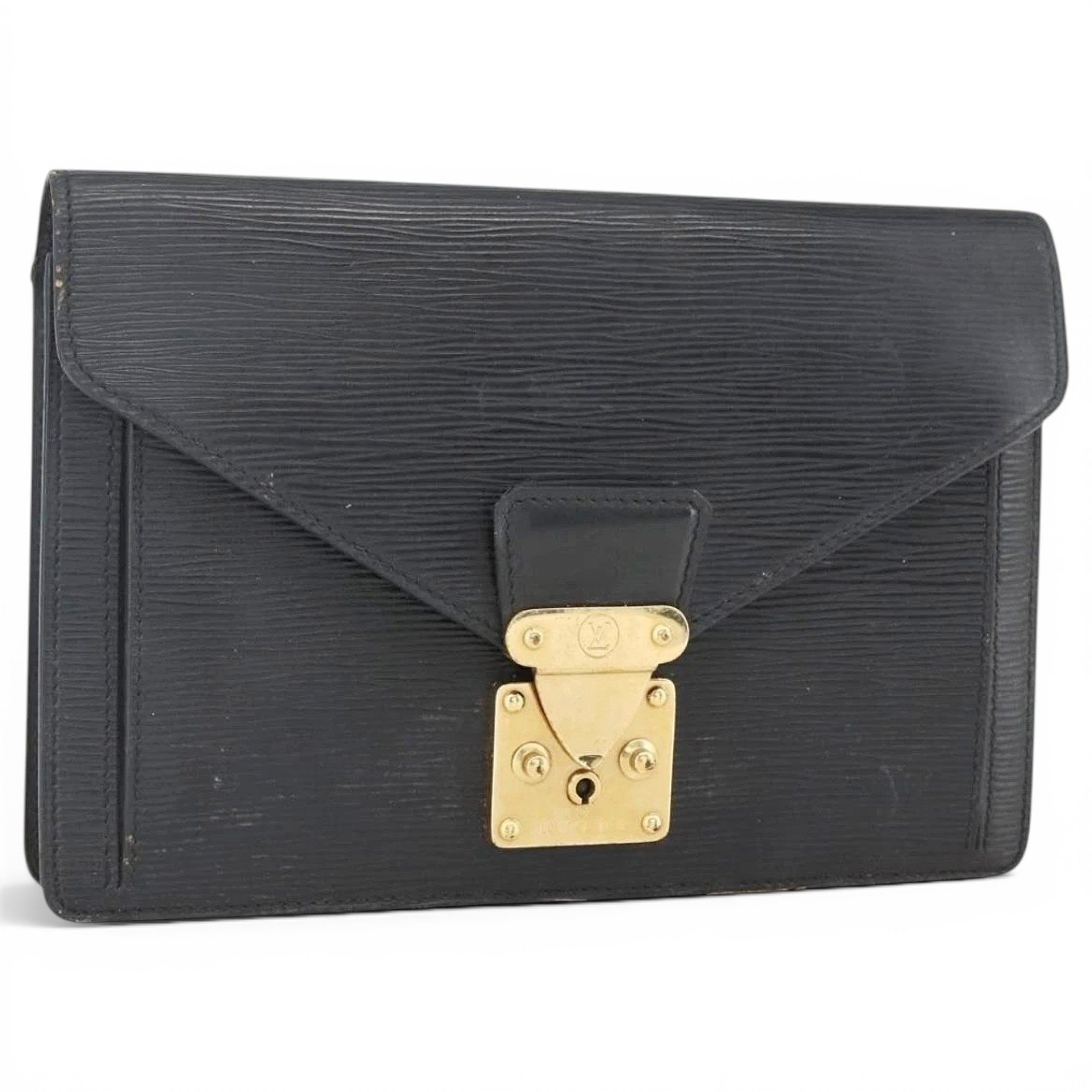 Leather clutch bag