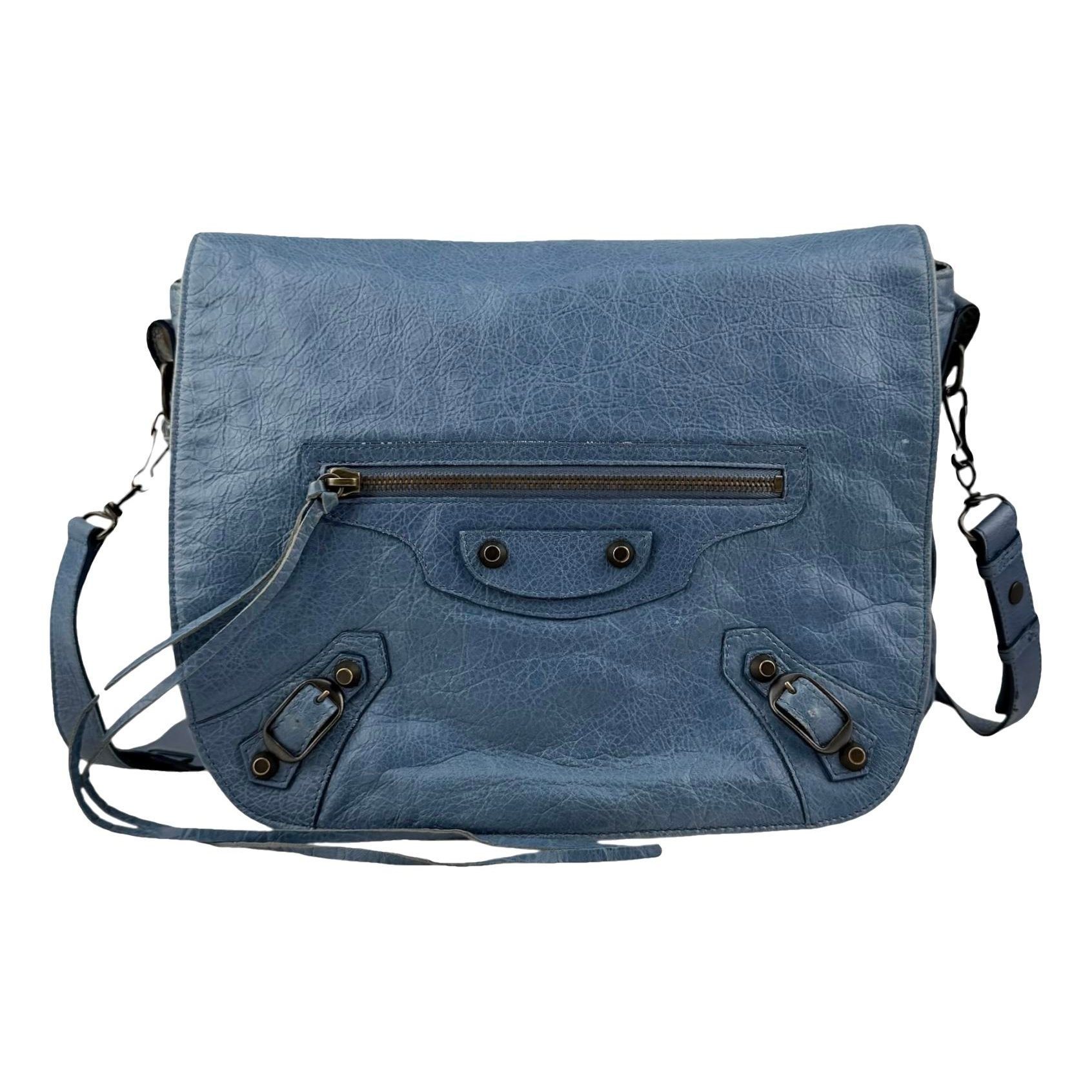 Hip leather crossbody bag