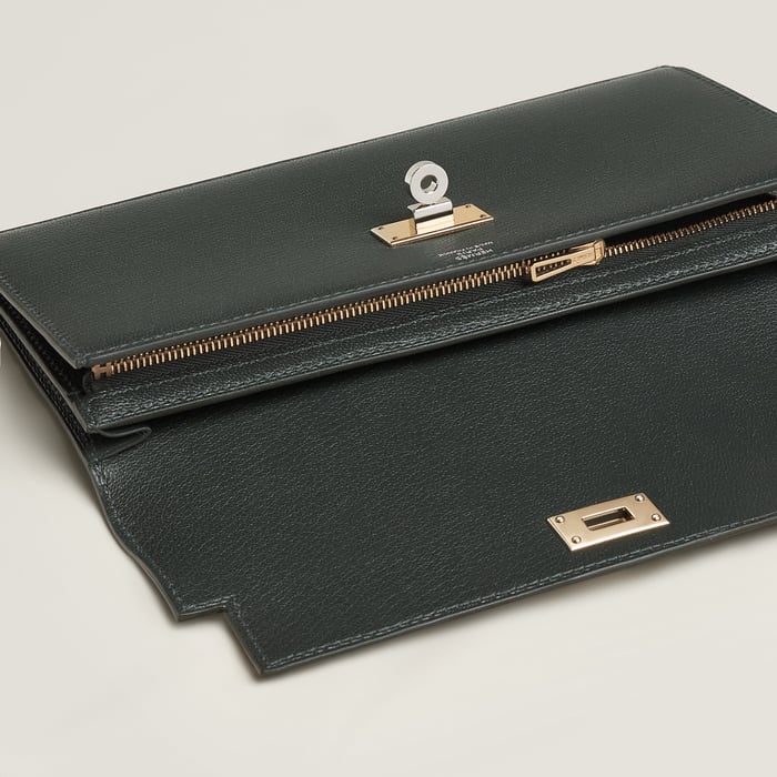 Vert Mangrove Kelly Pocket Long Electrum Wallet