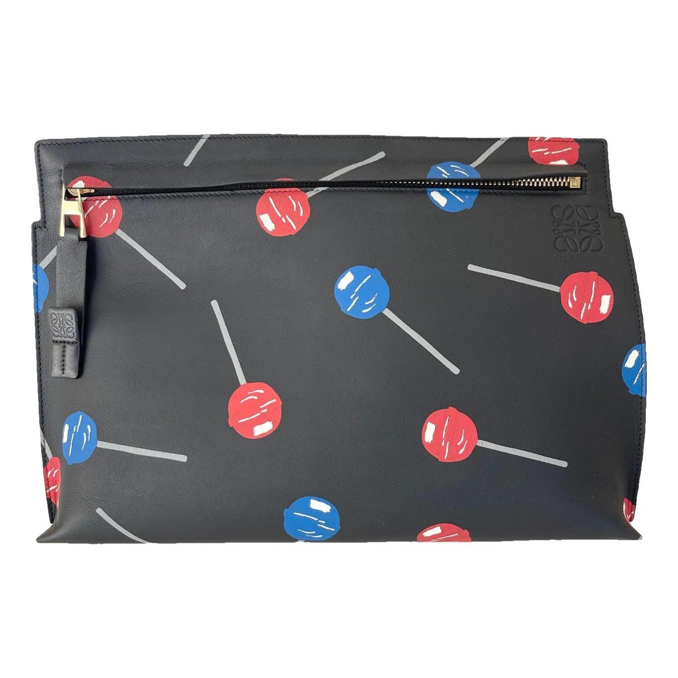 Loewe T Pouch leather clutch bag