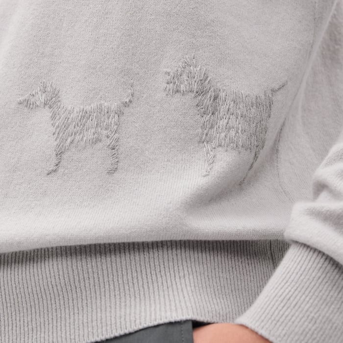Vapeur Cashmere "Meli Medor Brode" Crewneck Sweater