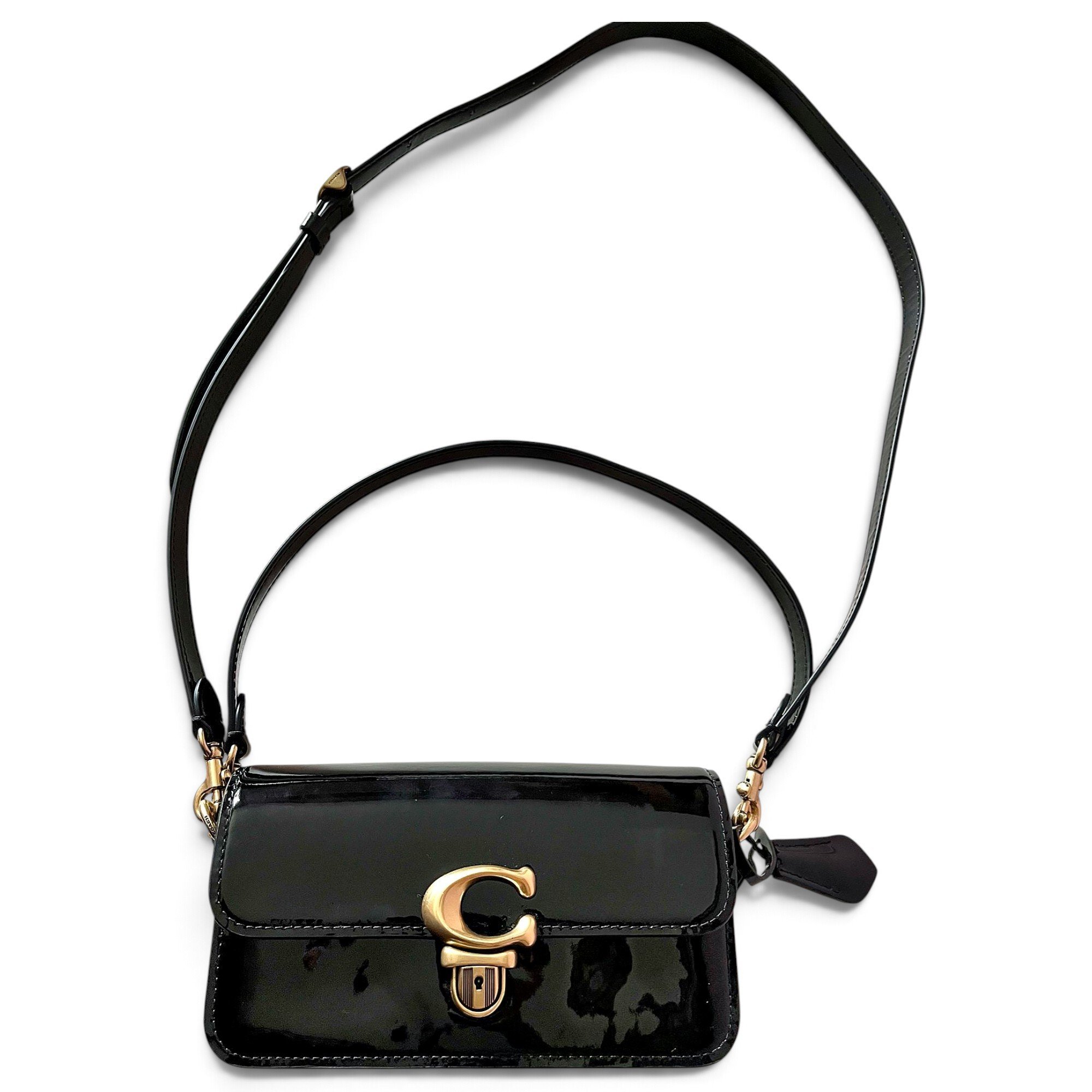 Patent leather handbag
