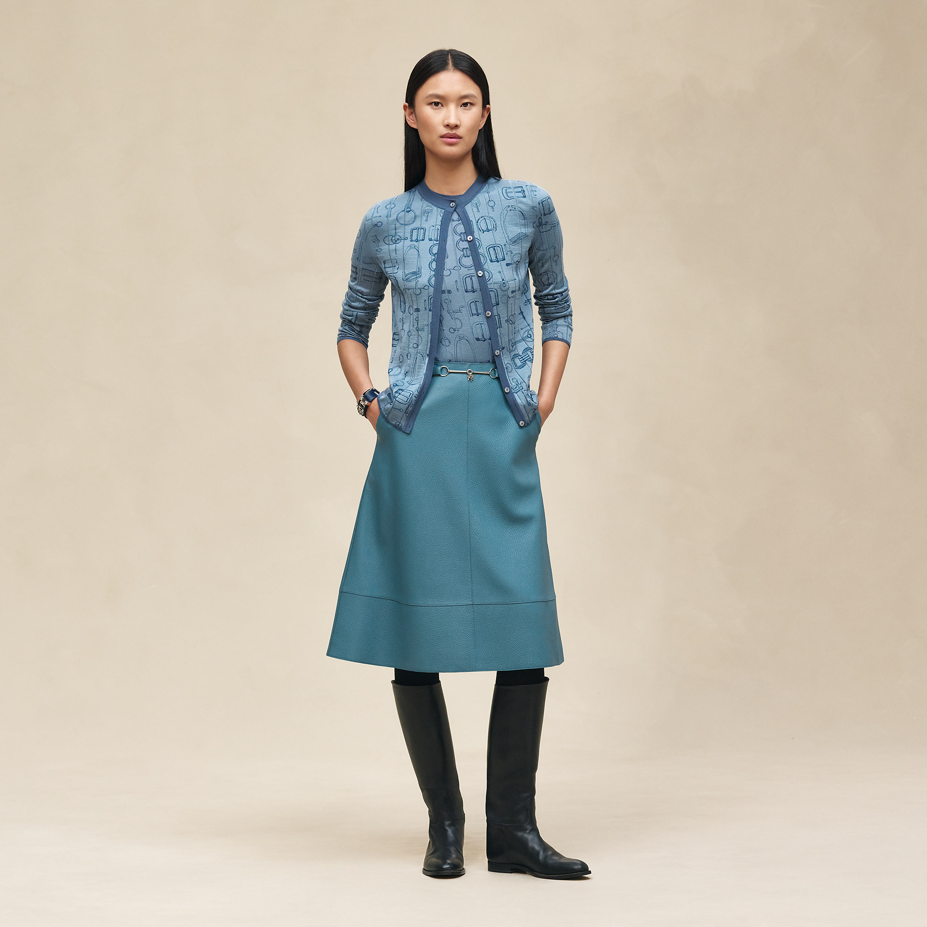 "Cahier du Colporteur" buttoned cardigan