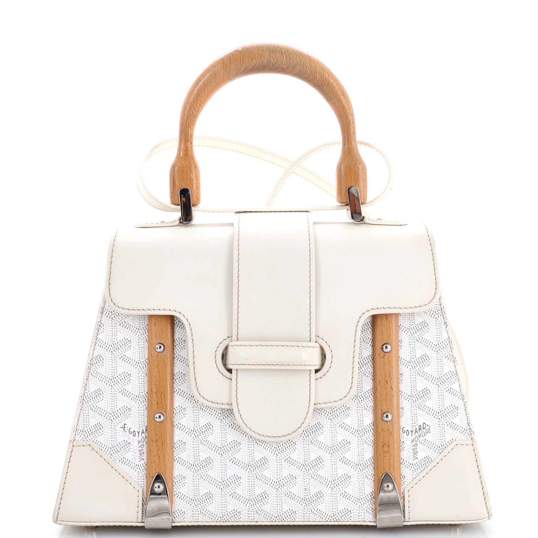 Saigon Top Handle Bag Coated Canvas with Leather PM