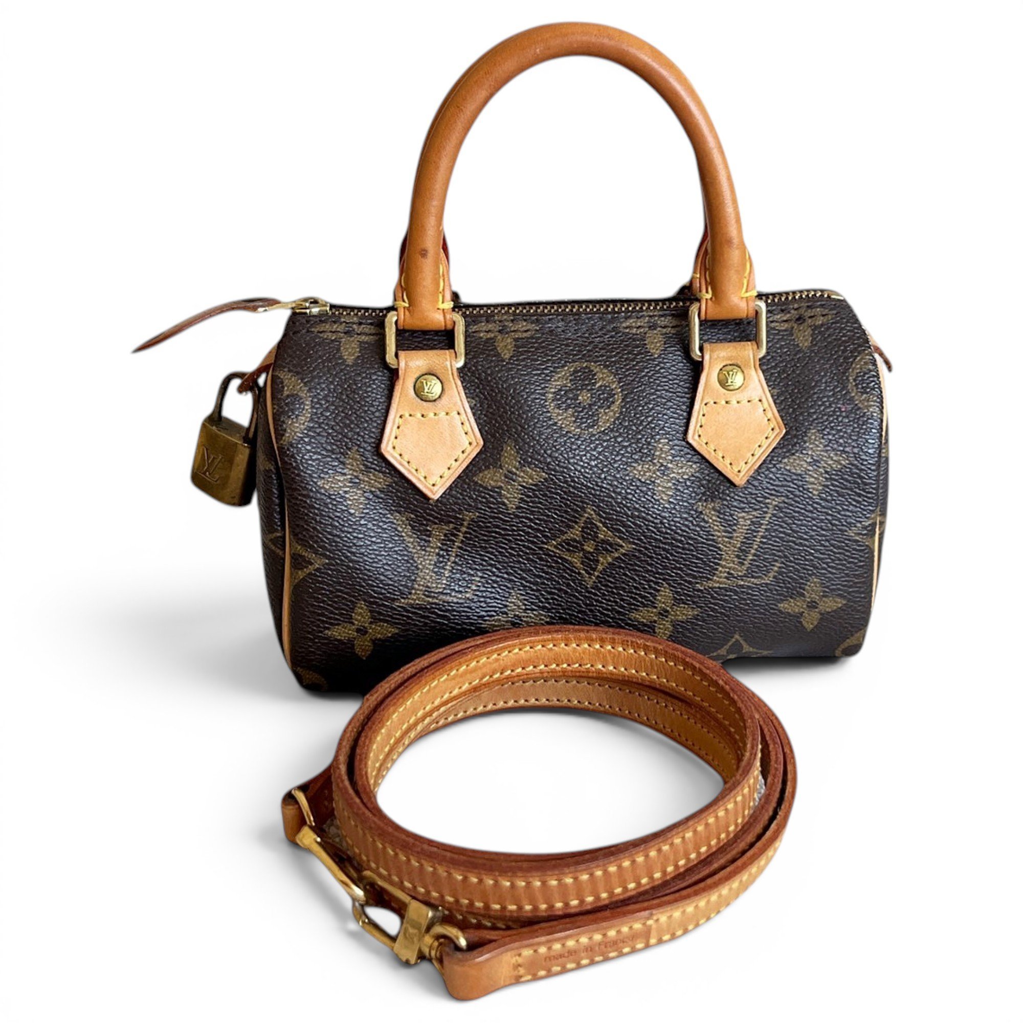 Nano Speedy / Mini HL leather handbag