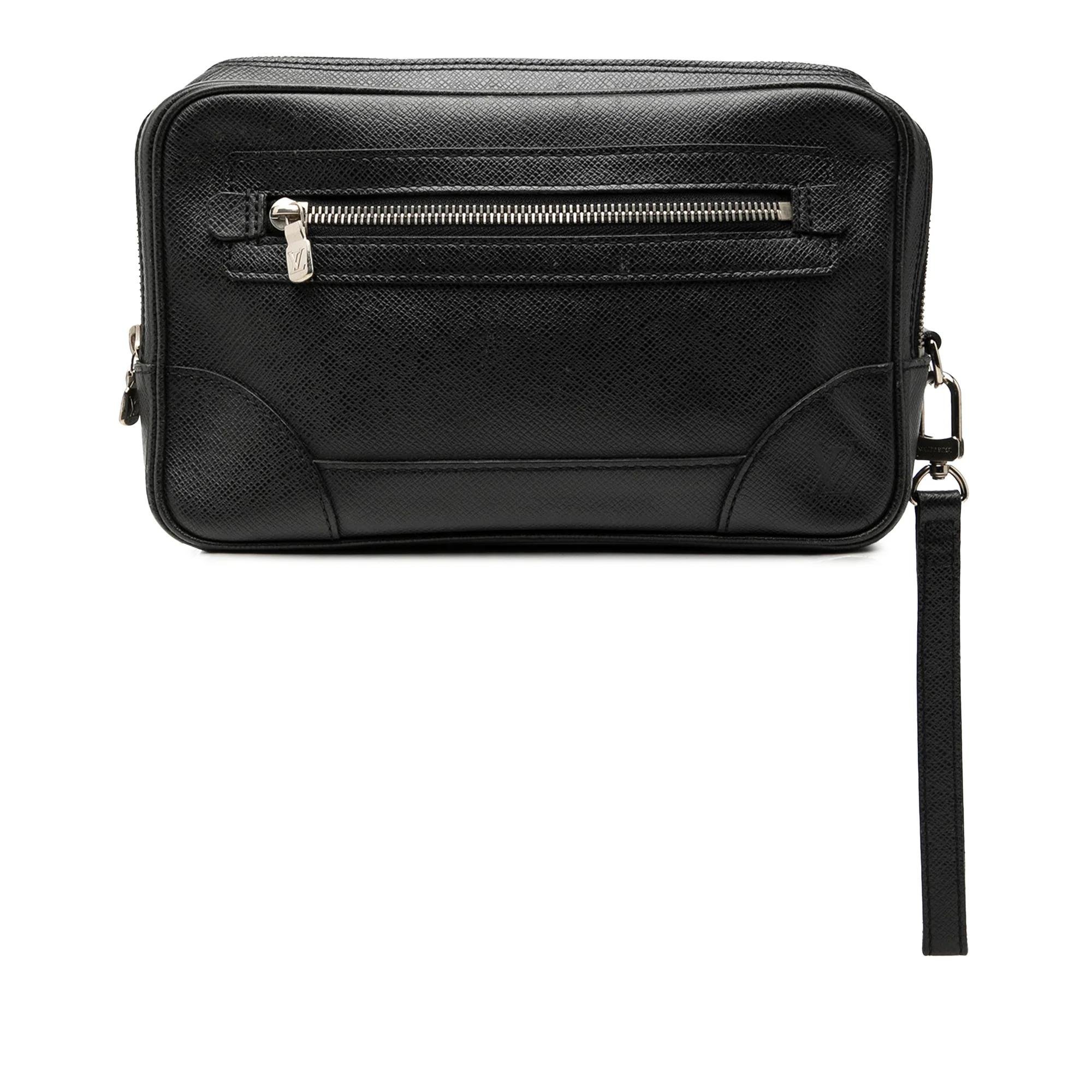 Leather clutch bag