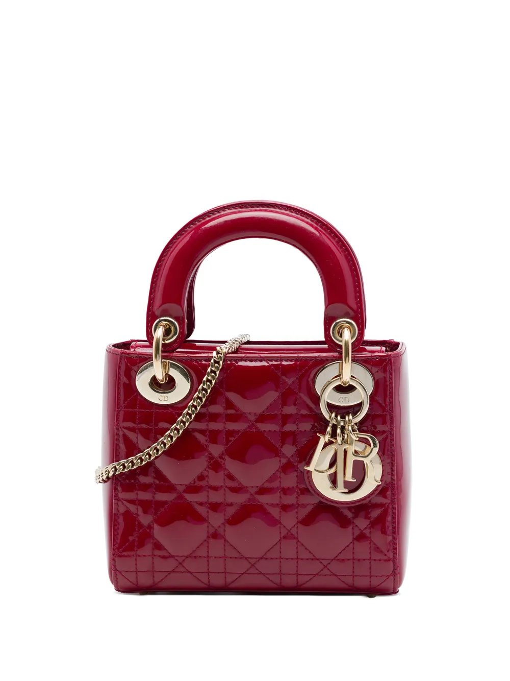 2019 Mini Patent Cannage Lady Dior satchel