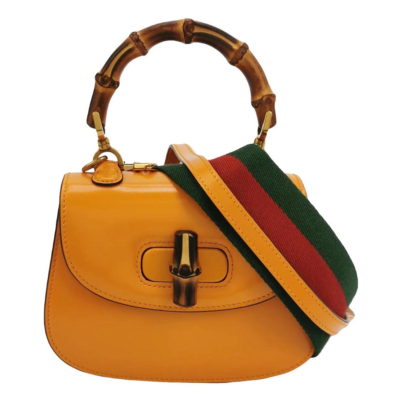 Convertible Bamboo Top Handle leather handbag