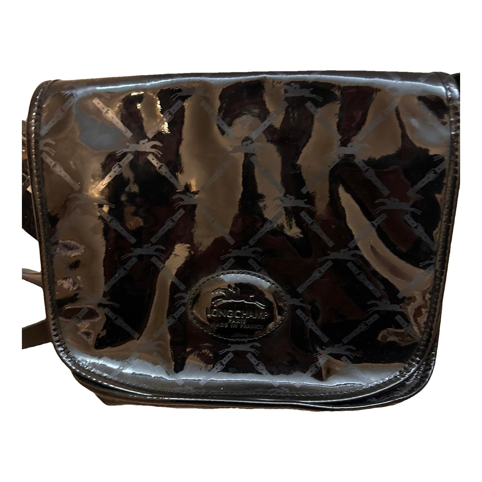 Patent leather crossbody bag