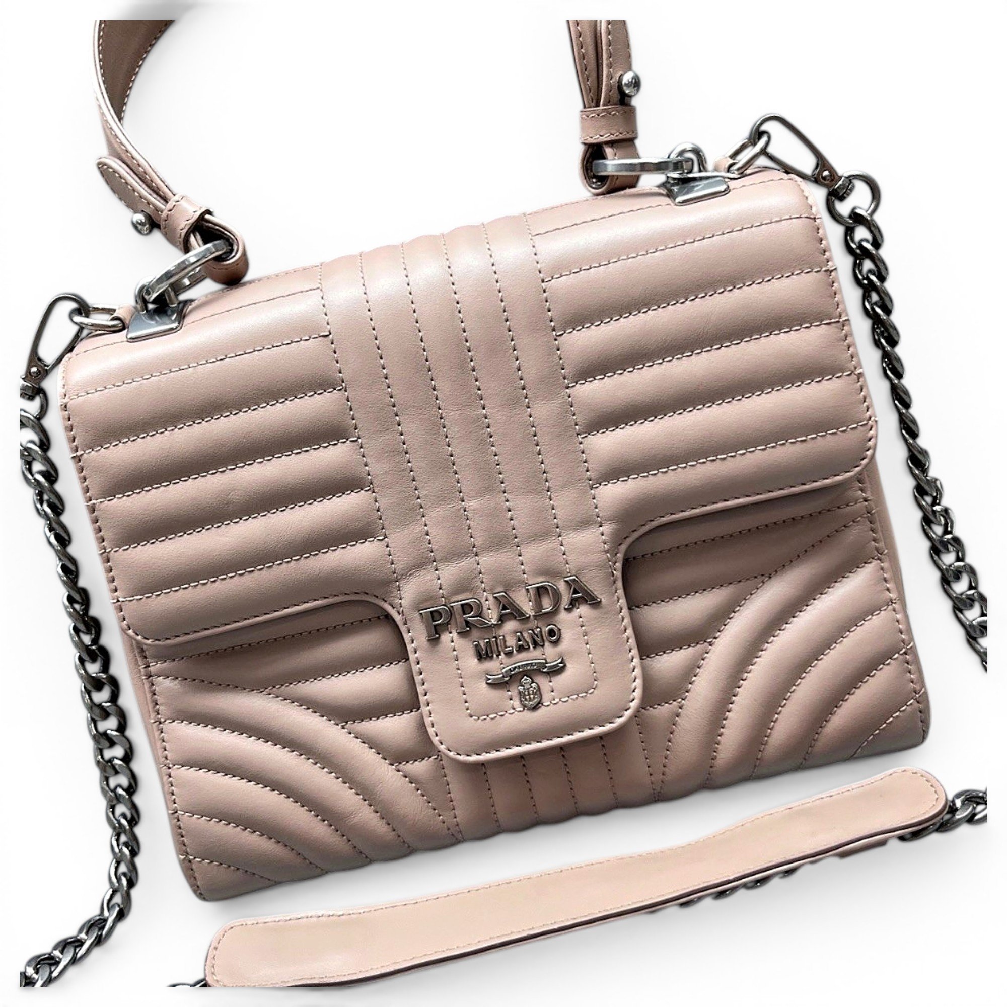 Diagramme leather handbag