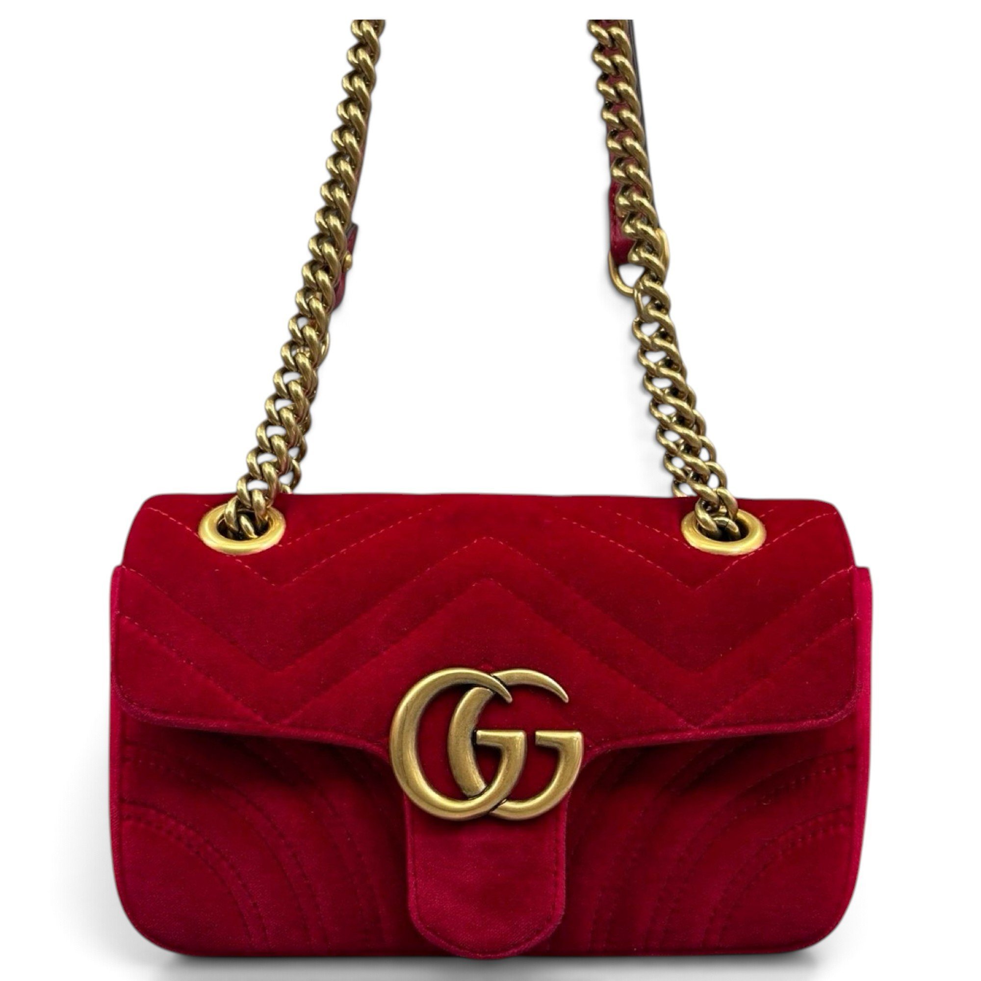 GG Marmont Ribbon velvet handbag