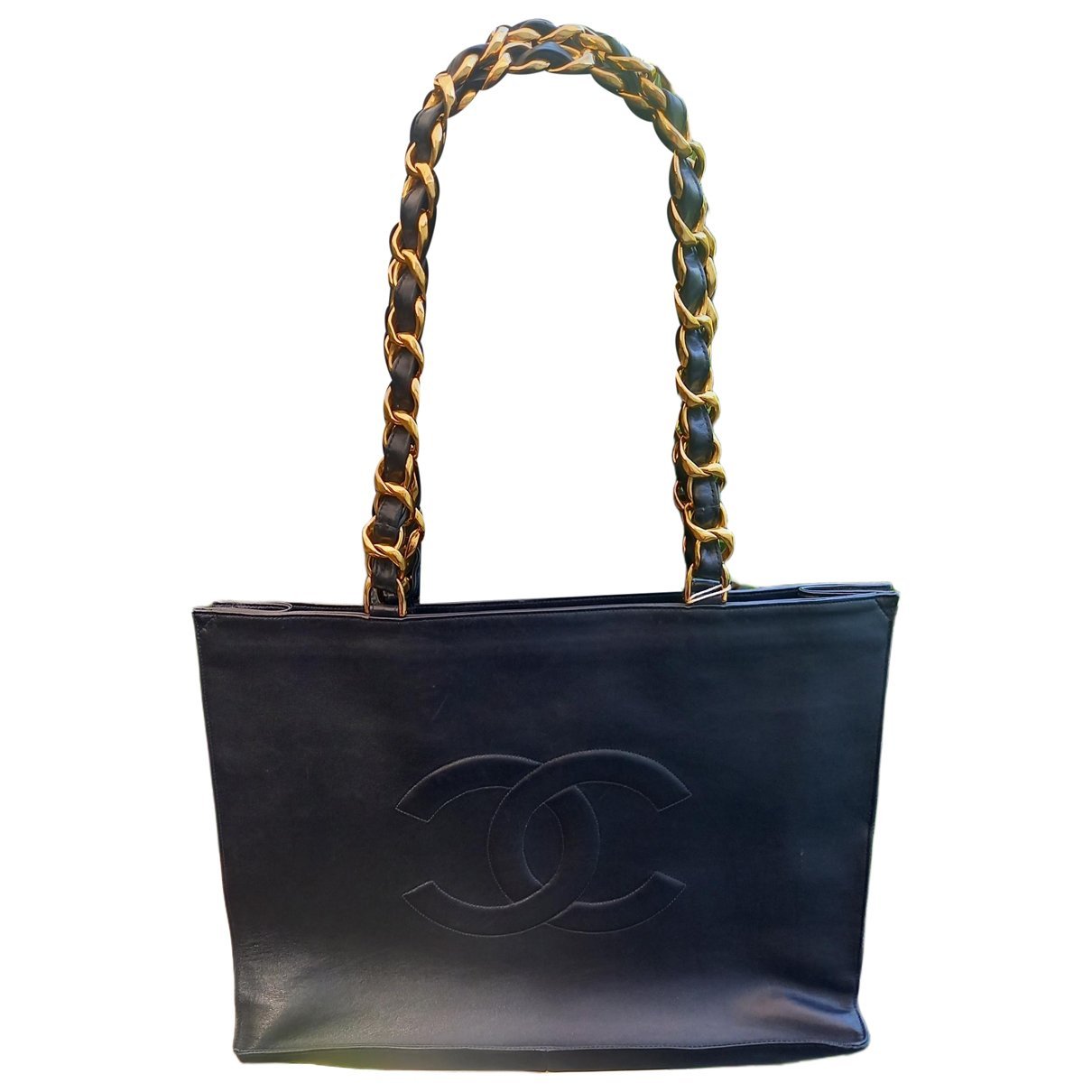 Vintage CC Chain leather tote